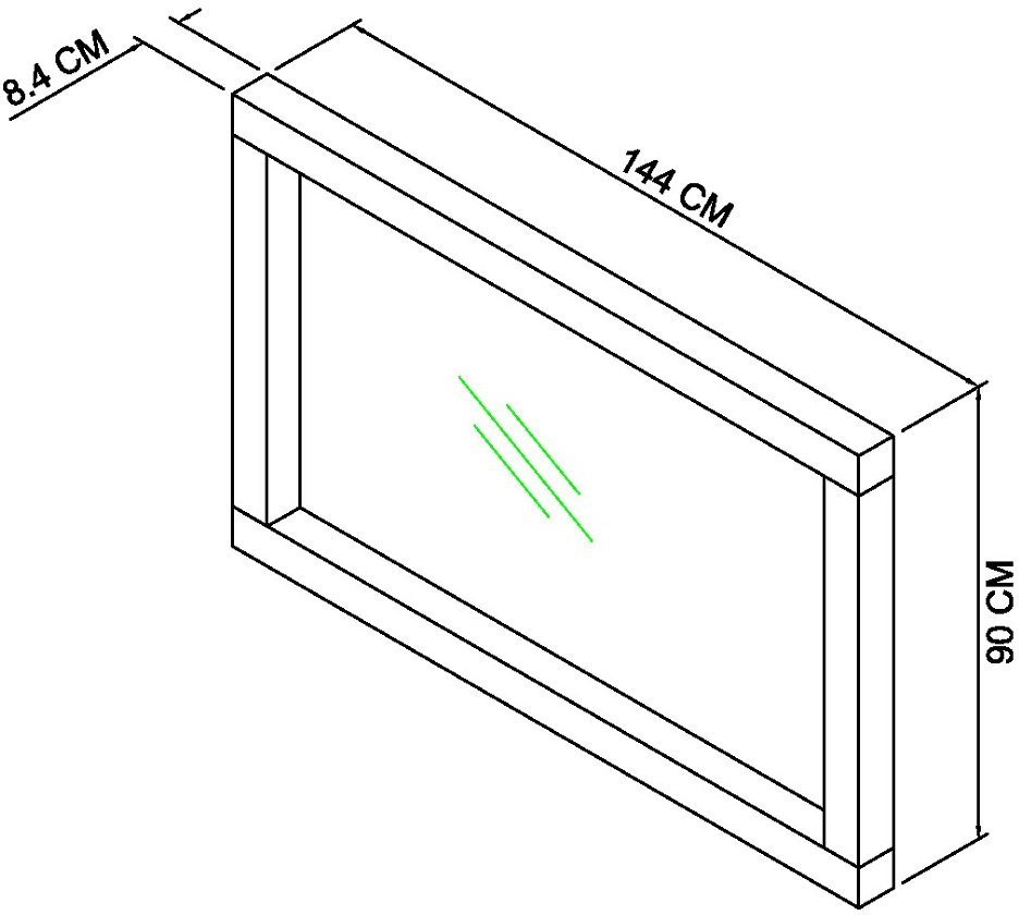 Blake - Light Oak Landscape Mirror