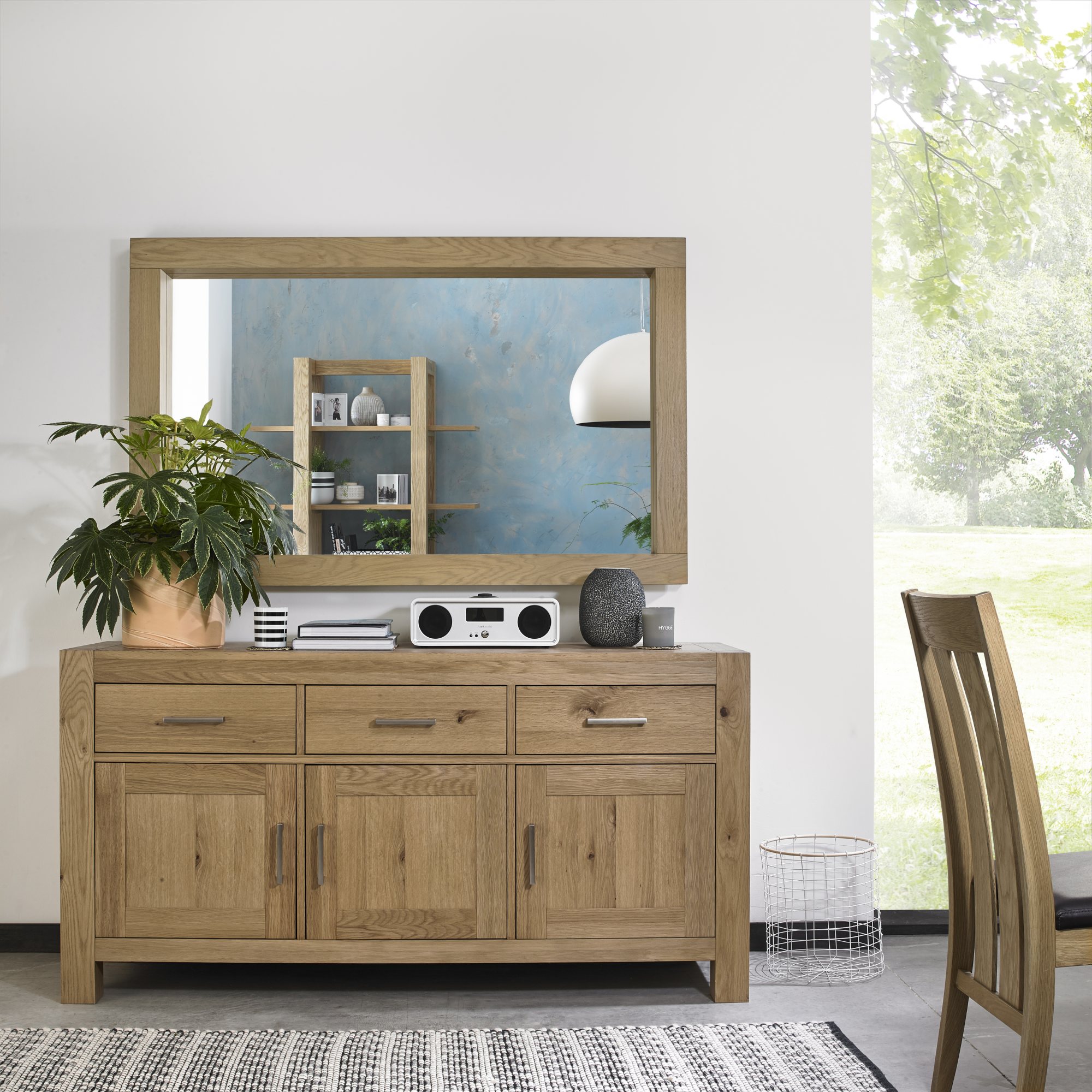 Blake Light Oak Wide Sideboard Dining Furniture Home Origins