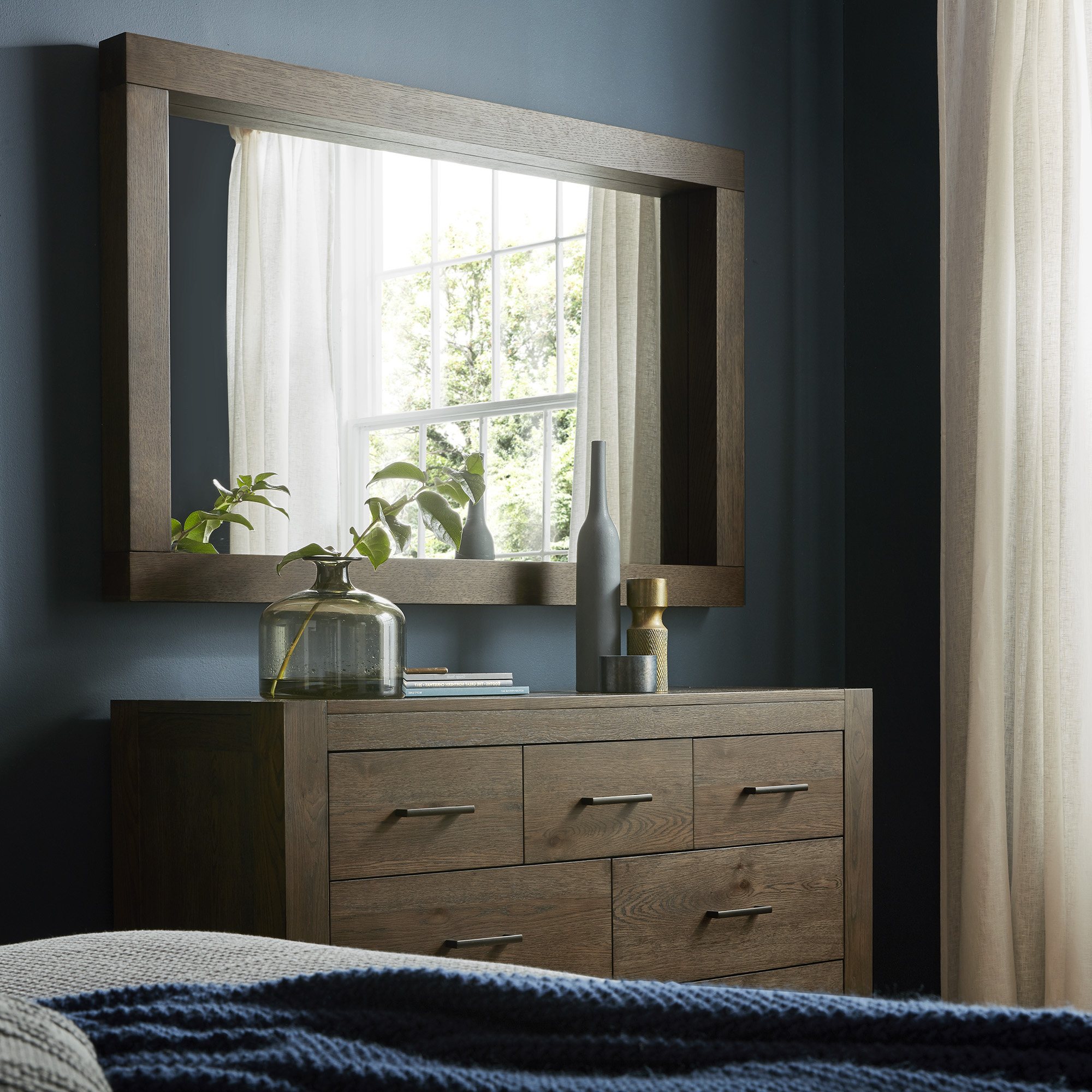 Blake Dark Oak Landscape Mirror