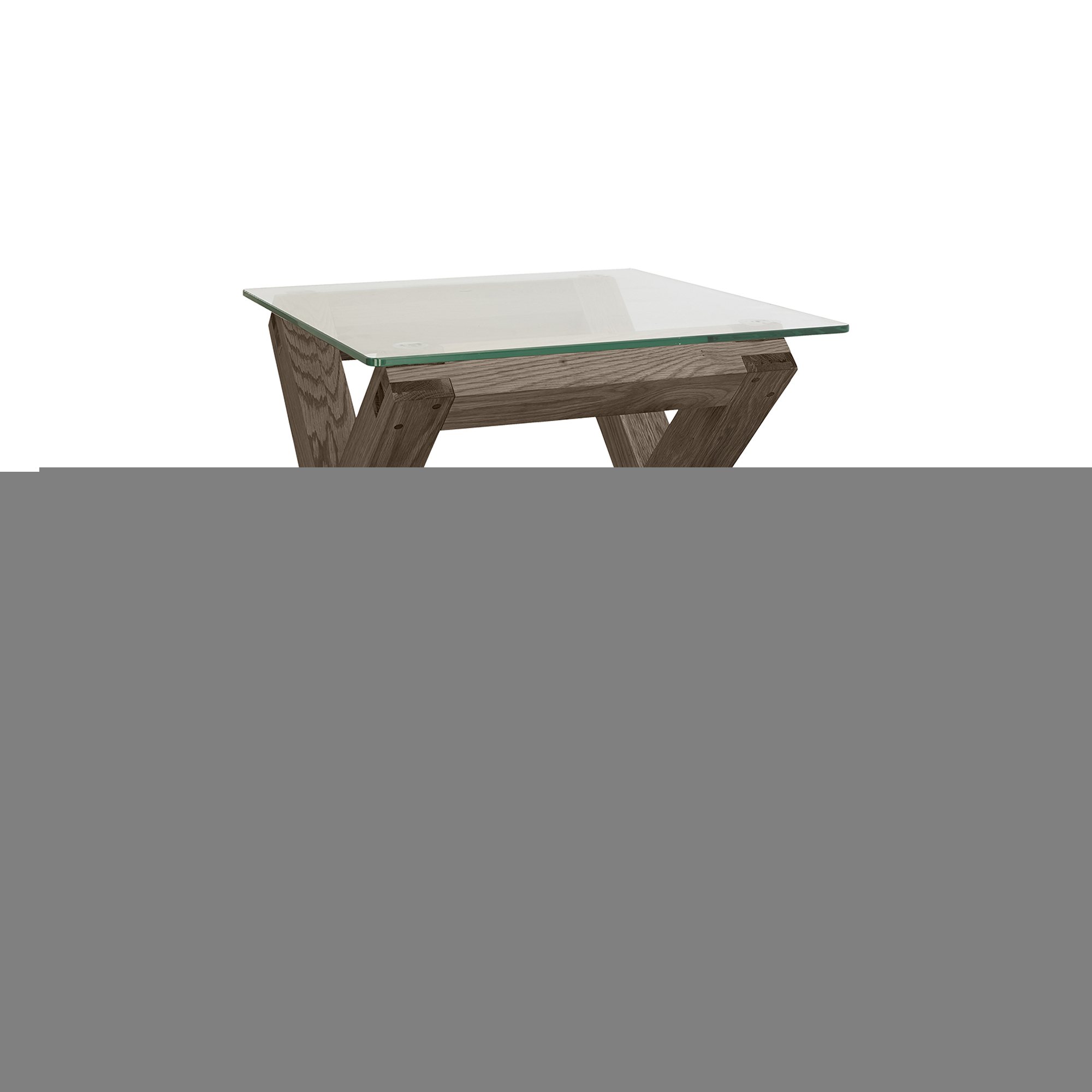 Goya - Dark Oak Glass Lamp Table