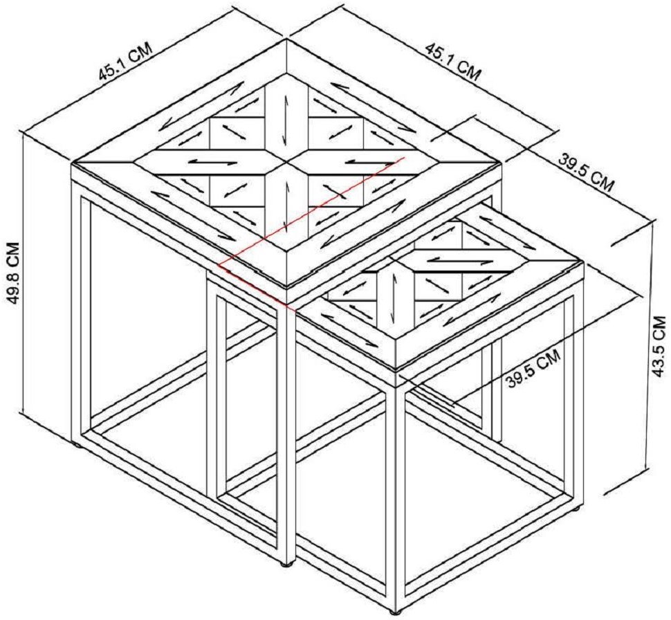 Lowry - Rustic Oak Nest of Tables