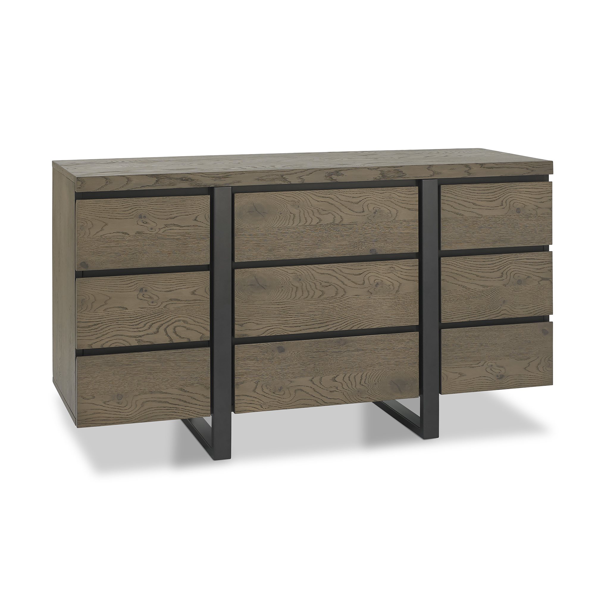 Turner Weathered Oak Narrow Sideboard Living Room Home Origins