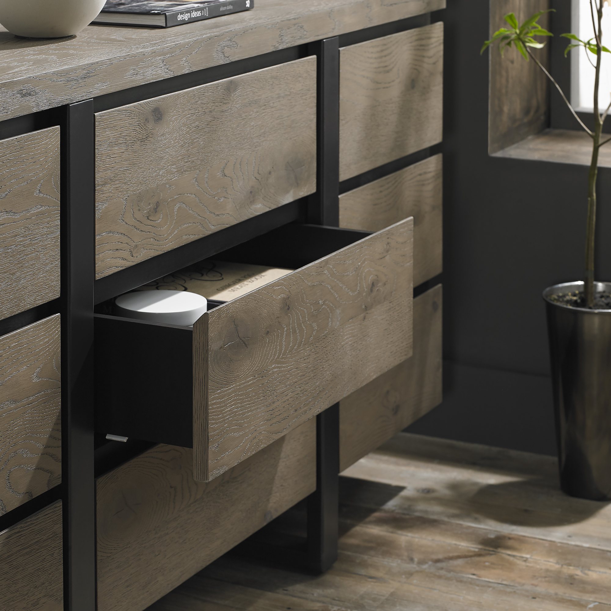 Turner - Weathered Oak Wide Sideboard