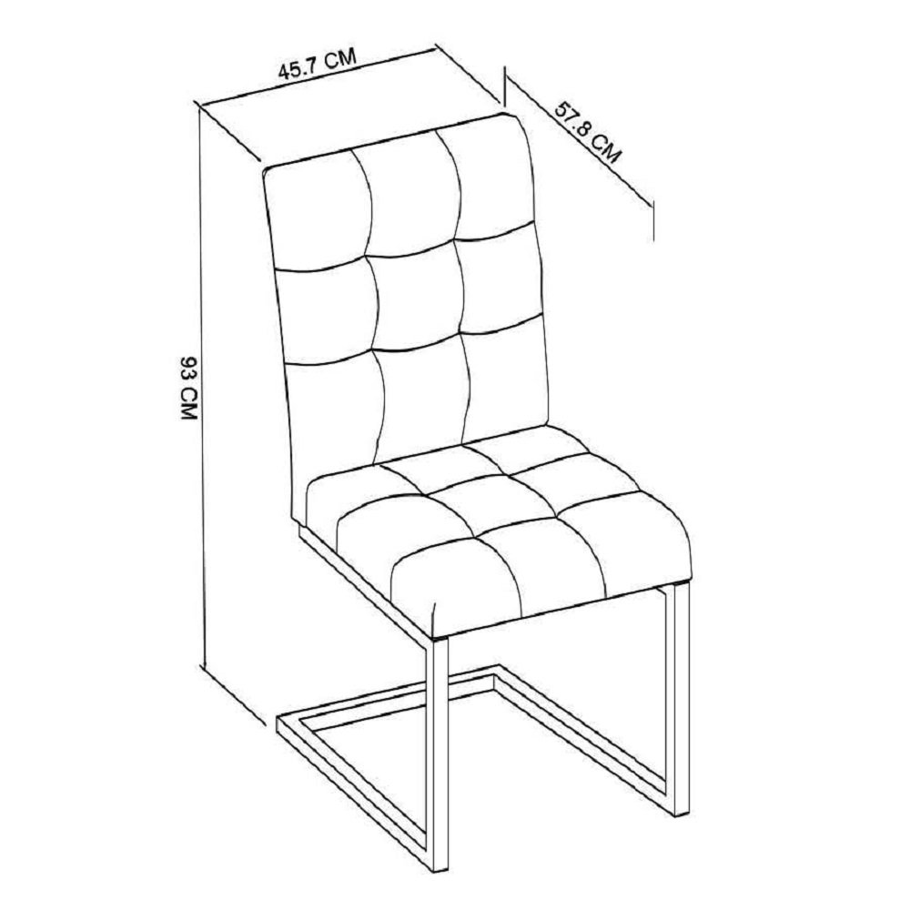 Lowry - Cantilever Dining Chair in Dark Grey Fabric (Pair)
