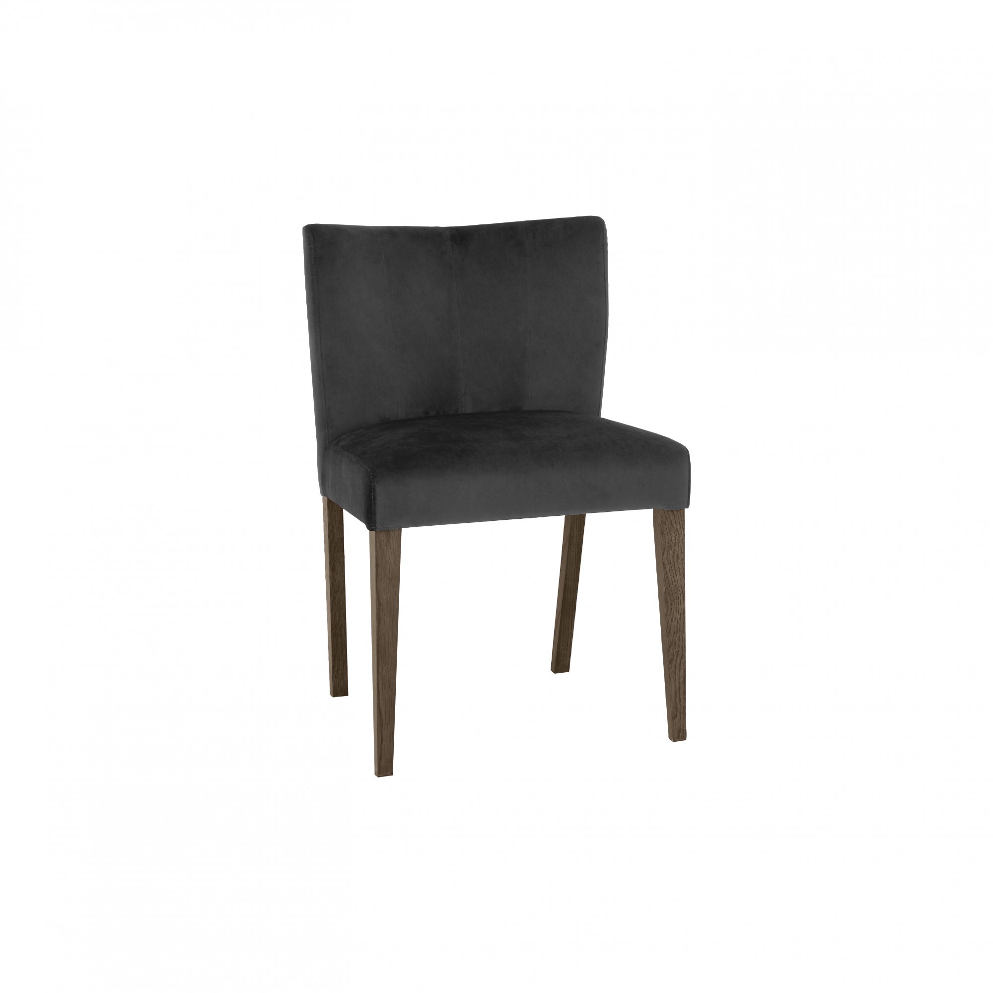 Blake - Dark Oak Gun Metal Velvet Dining Chair (Pair)