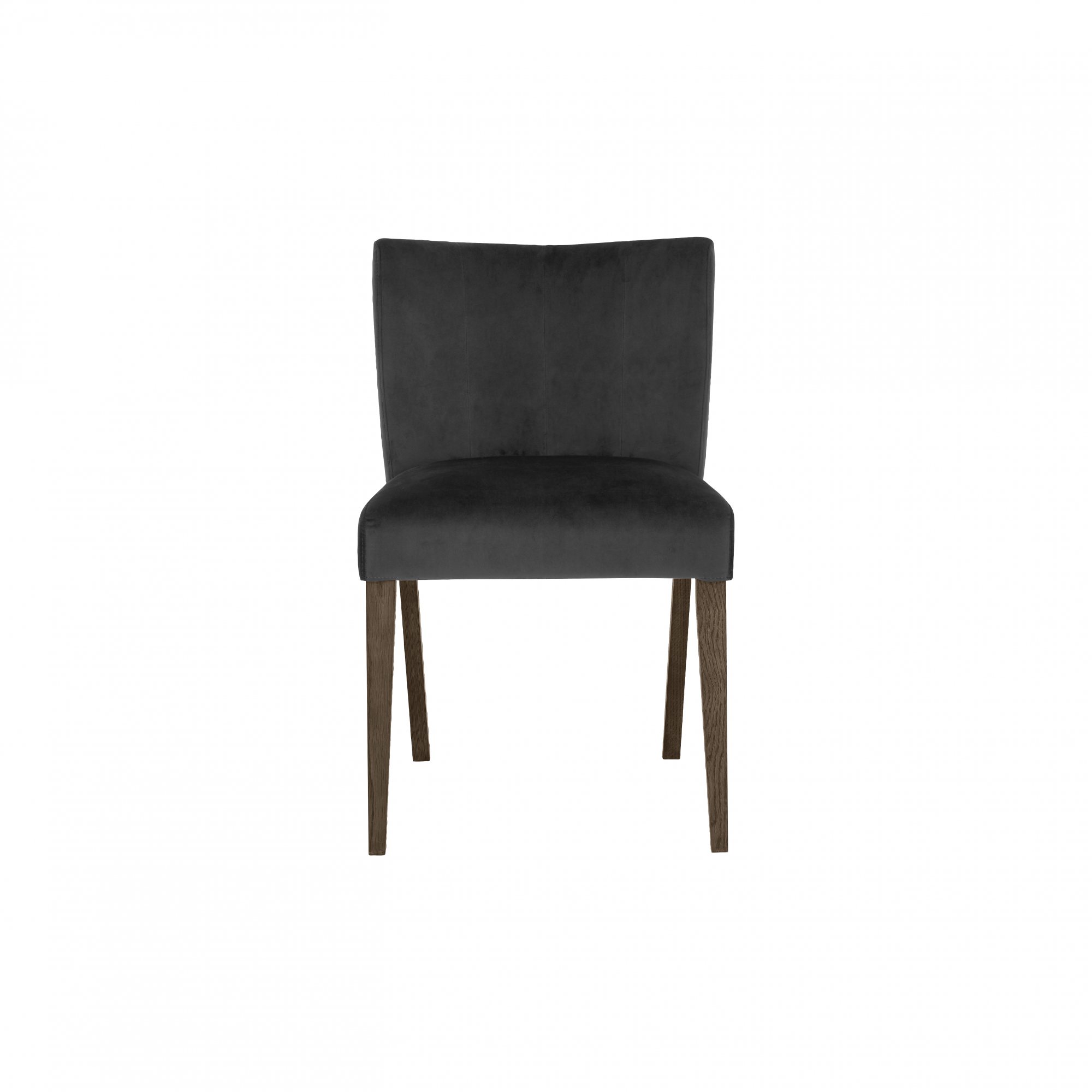 Blake - Dark Oak Gun Metal Velvet Dining Chair (Pair)