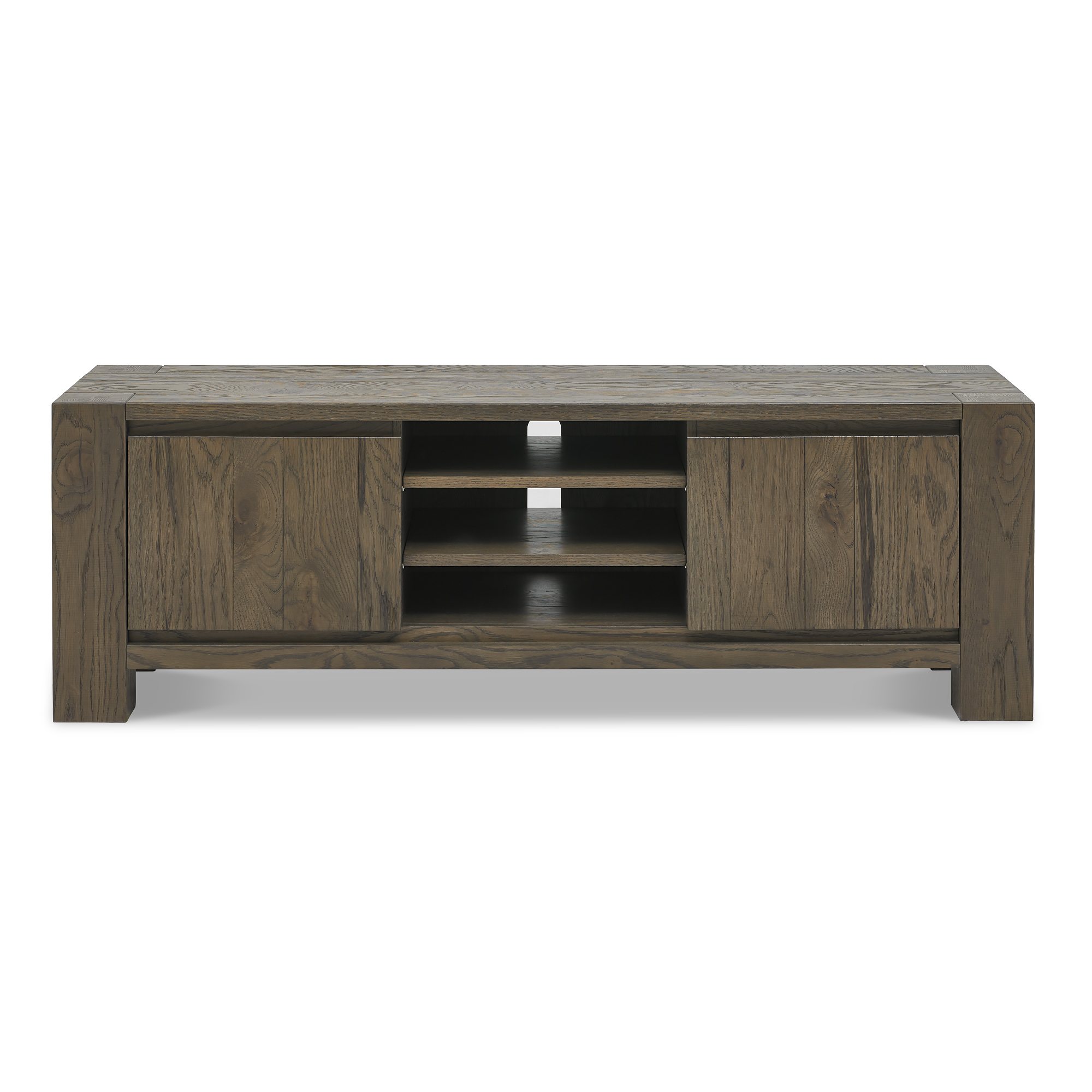 Home Origins Constable Fumed Oak Entertainment Unit- front on