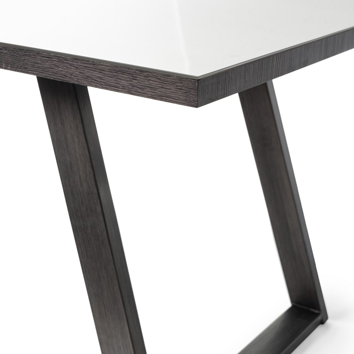 Hirst - Grey Glass 6 Seater Dining Table