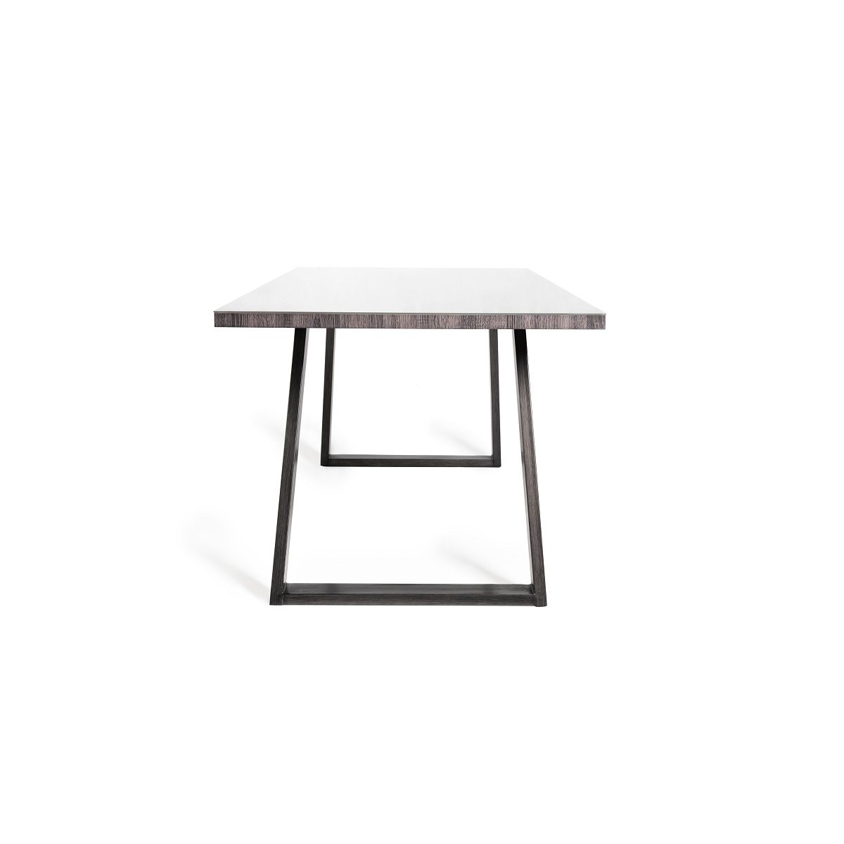 Hirst - Grey Glass 6 Seater Dining Table