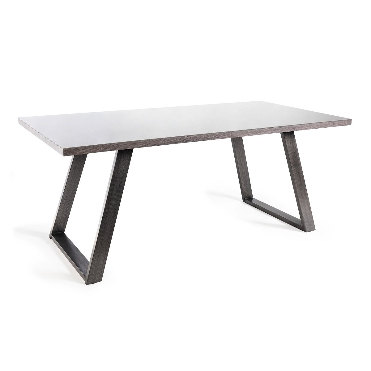 Hirst - Grey Glass 6 Seater Dining Table