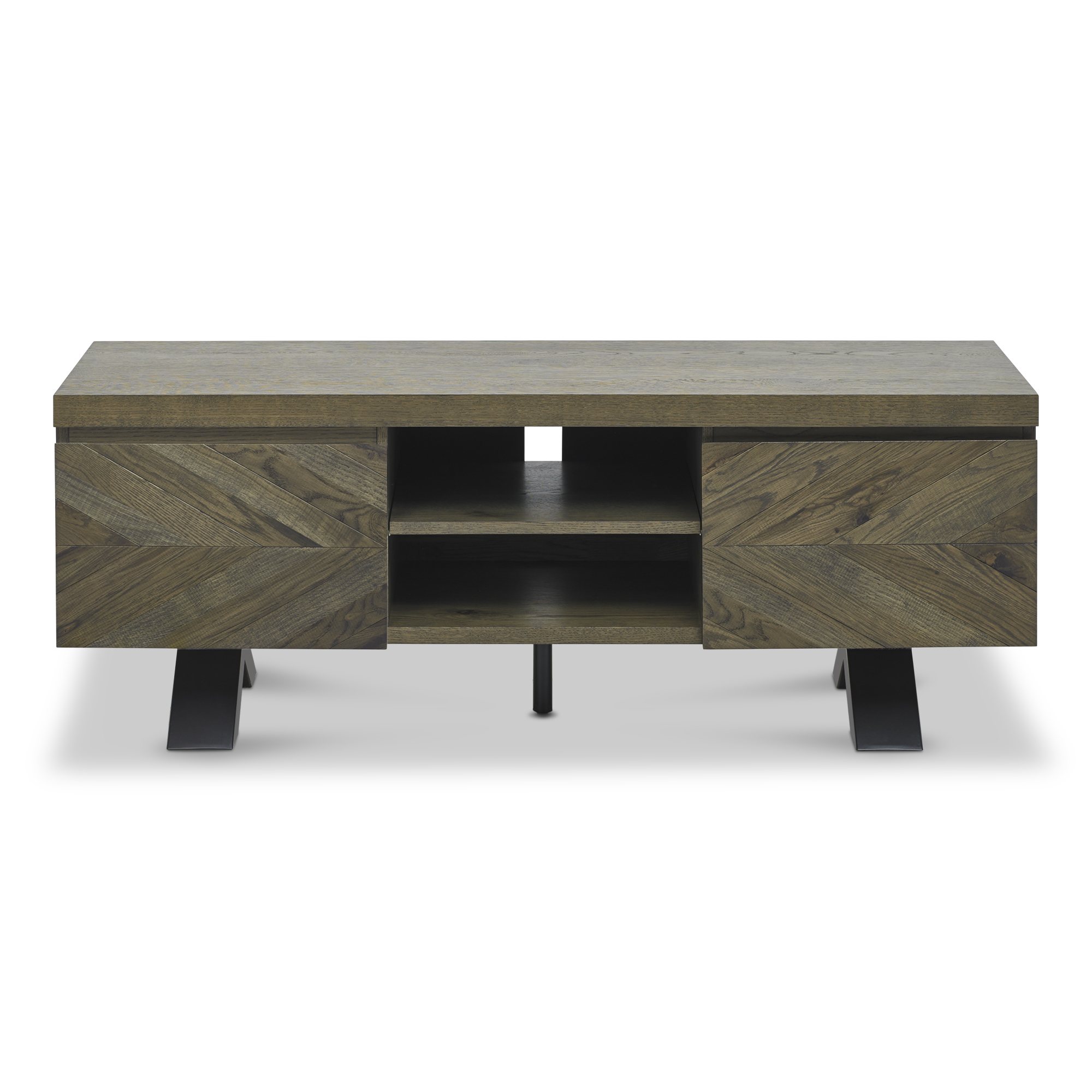 Home Origins Bosco Fumed Oak Entertainment Unit- front on