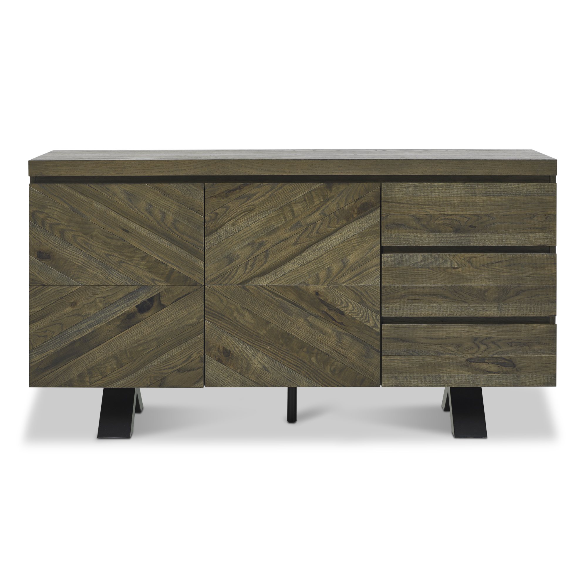 Home Origins Bosco Fumed Oak Wide Sideboard- front on