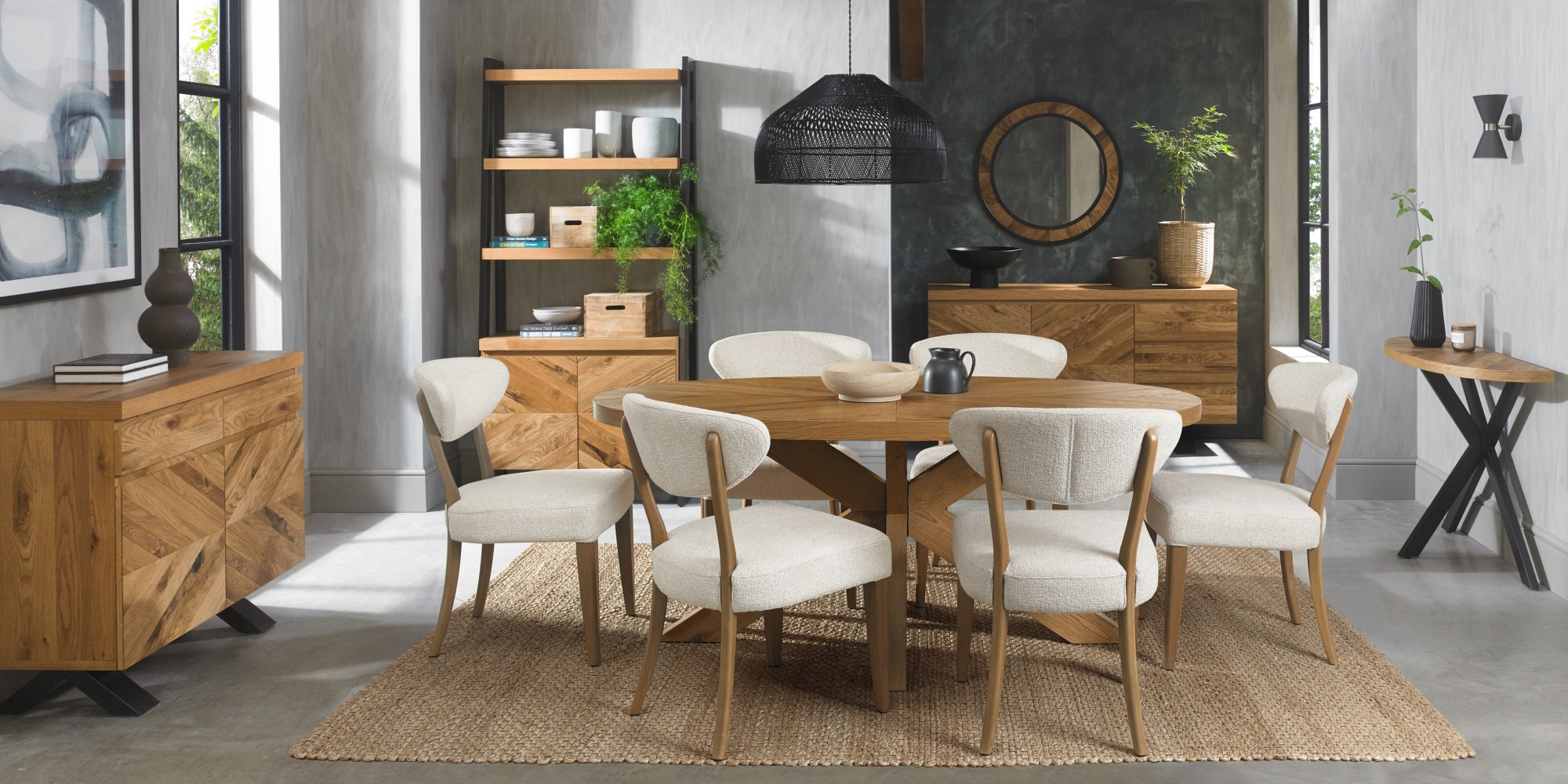 Bosco - Rustic Oak Open Display Unit
