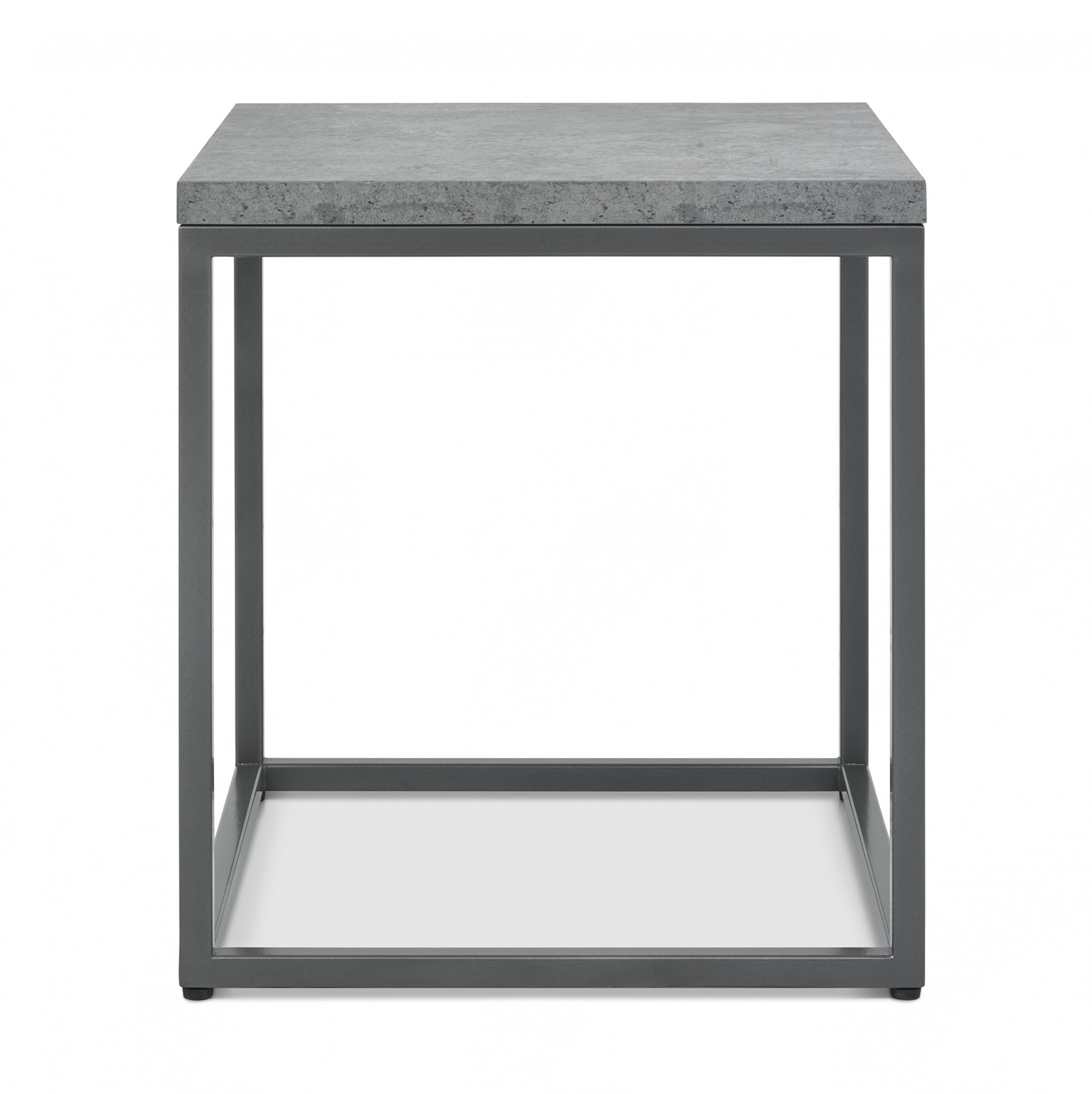 Home Origins Degas Zinc & Dark Grey Side Table - front on