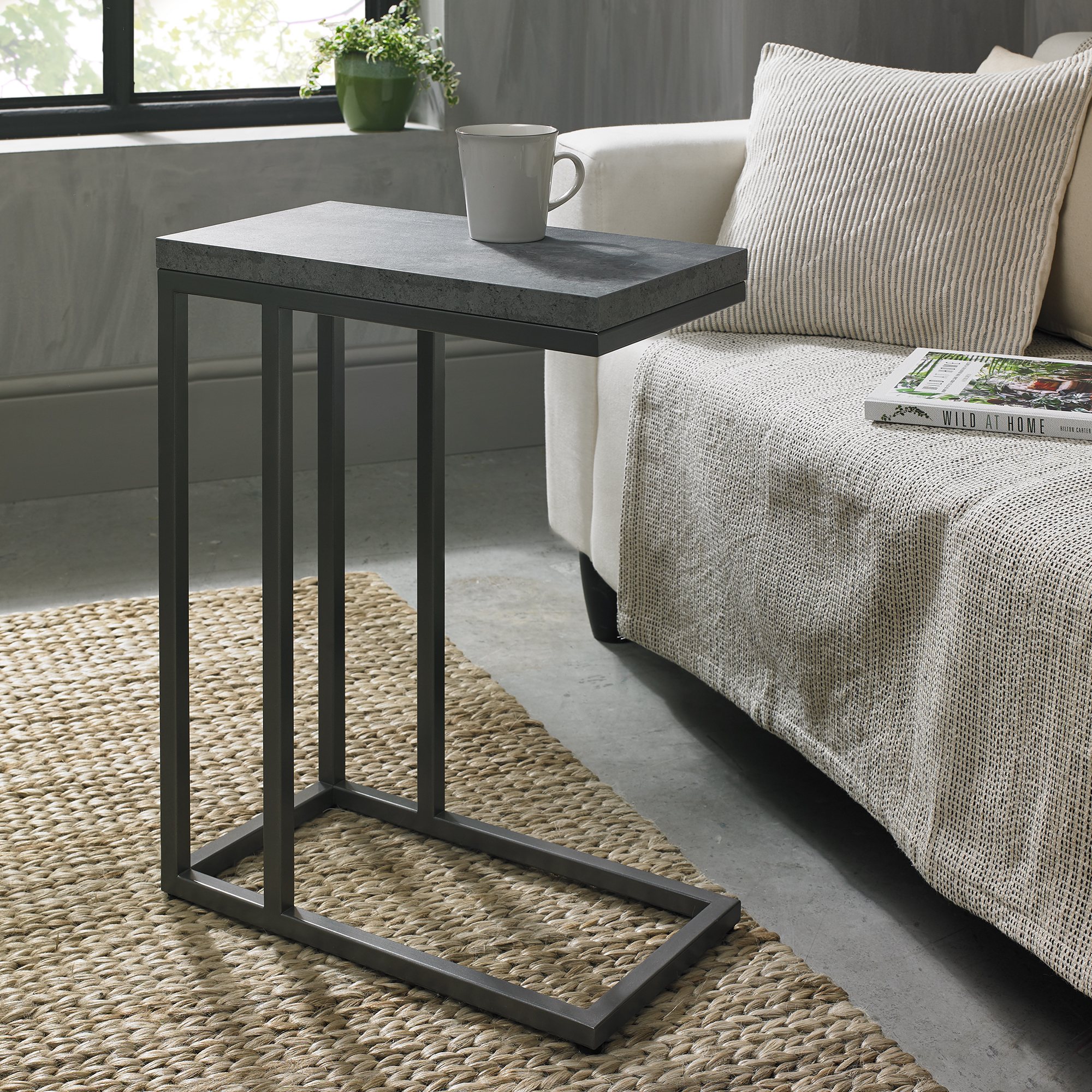 Home Origins Degas Zinc & Dark Grey Sofa Table - feature