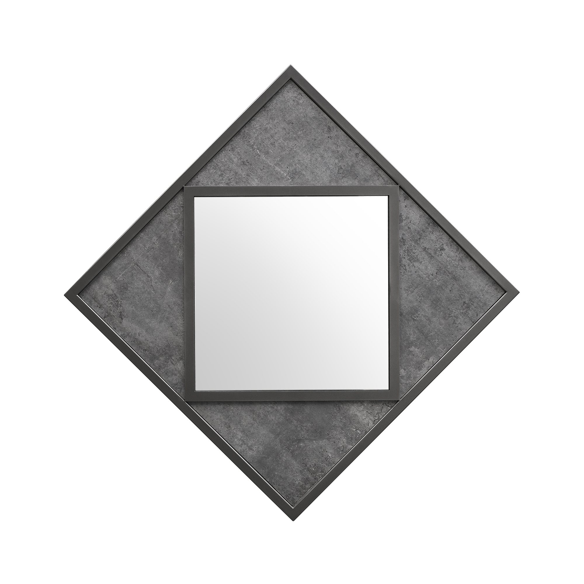 Home Origins Degas Zinc & Dark Grey Wall Mirror - diamond