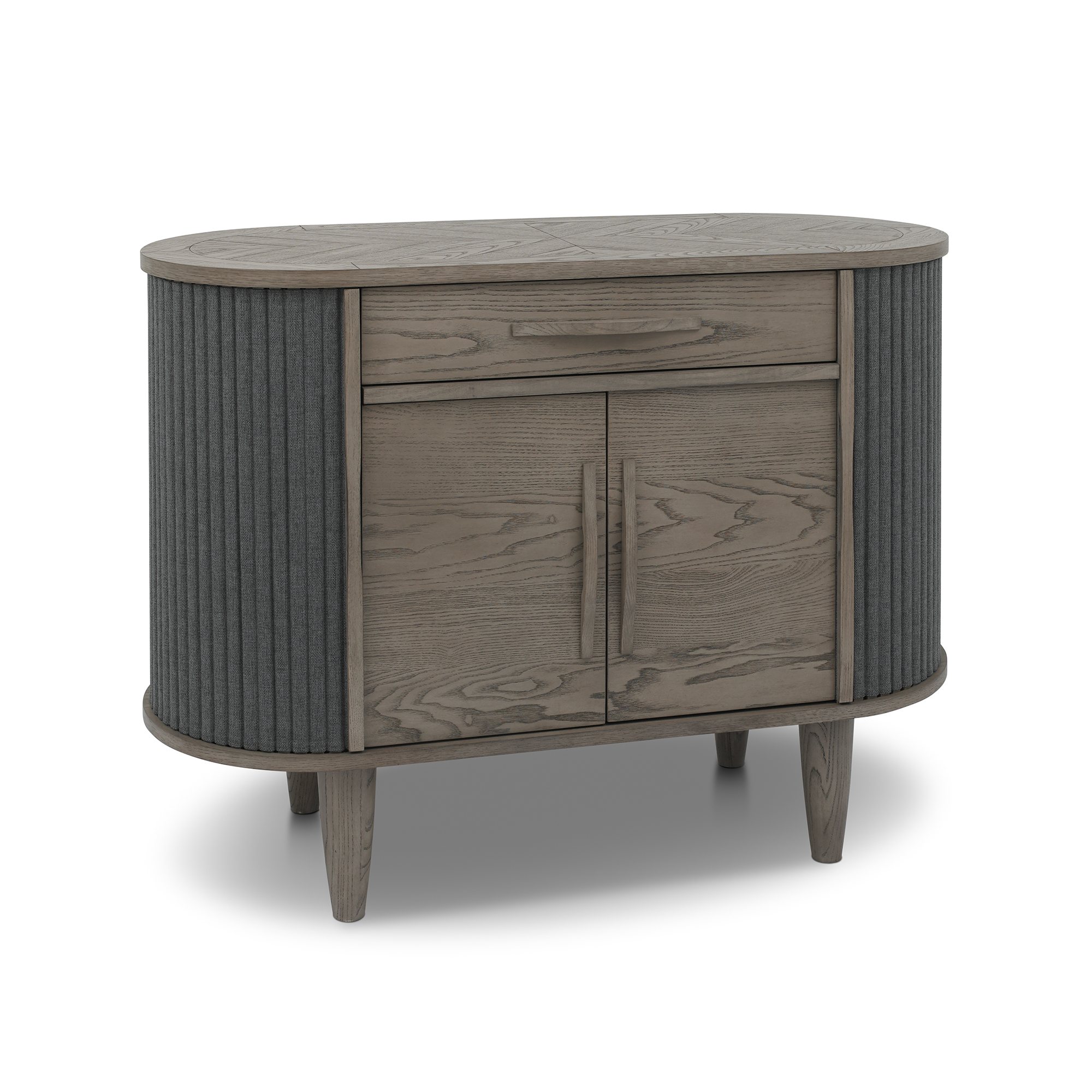 Home Origins Monet Silver Grey Narrow Sideboard- front angle