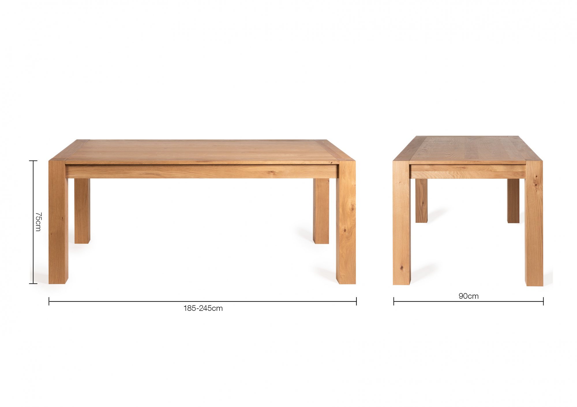 Blake - Light Oak 6-10 Seater Extendable Dining Table