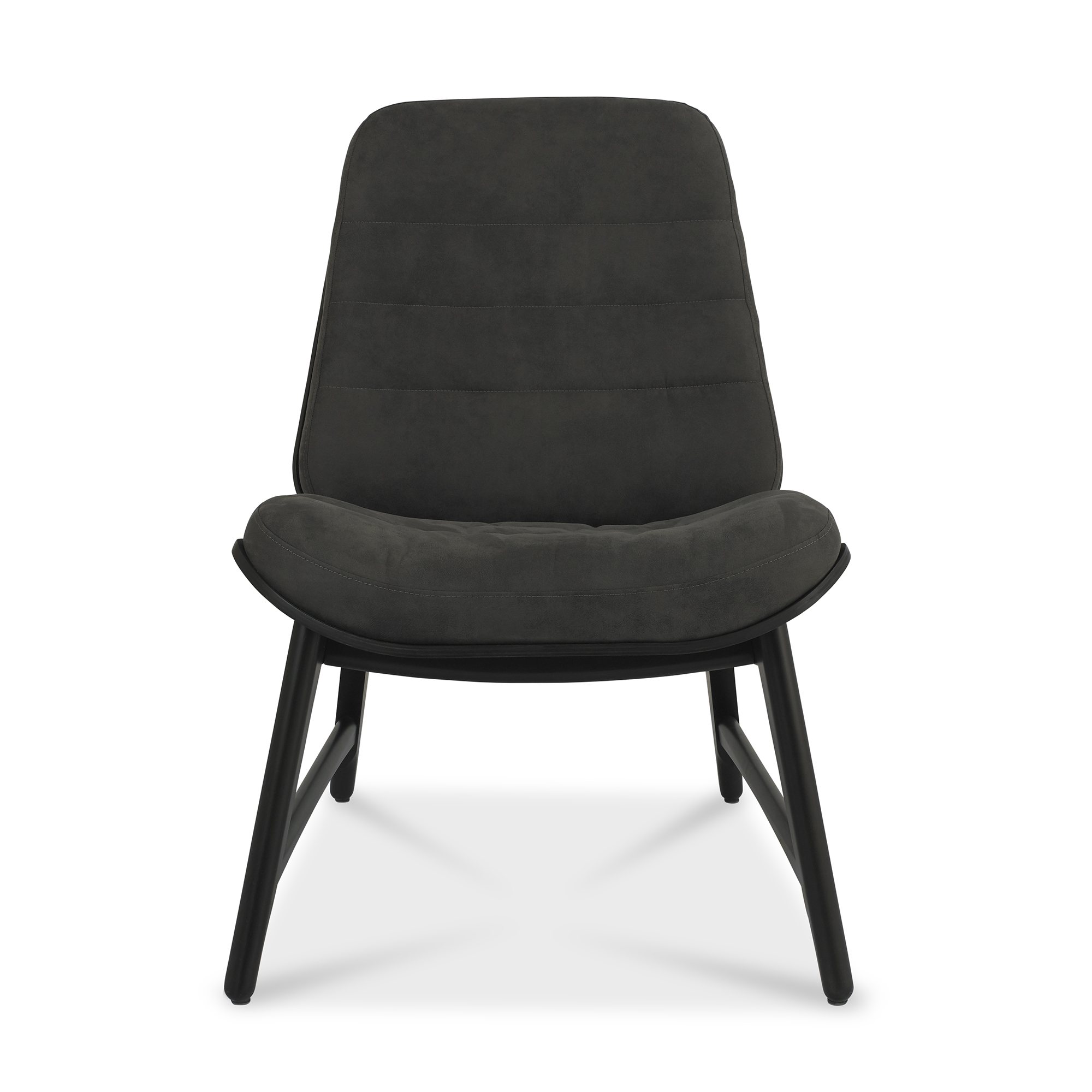 Home Origins Tuxen Peppercorn Casual Chair- Dark Grey Fabric- front on