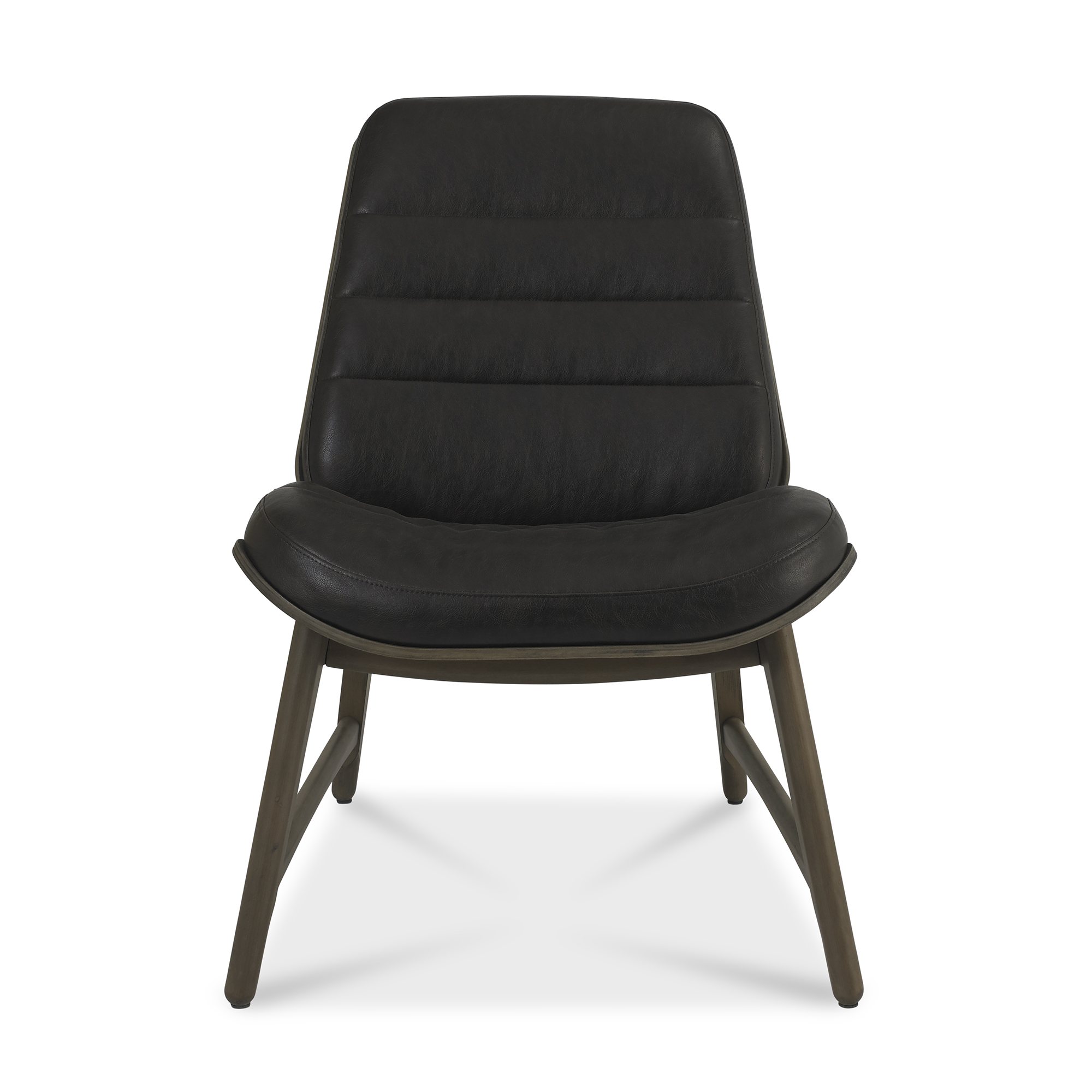 Home Origins Tuxen Weathered Oak Casual Chair- Old West Vintage Fabric- front on