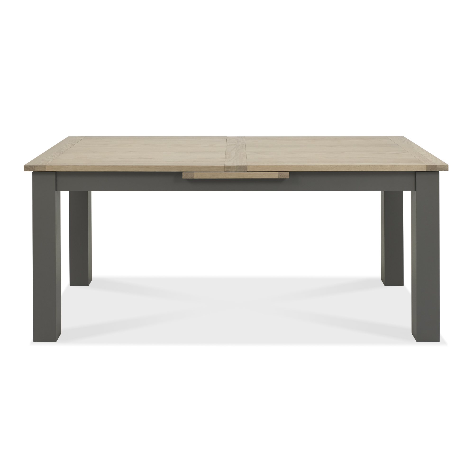 Home Origins Hopper Dark Grey & Scandi Oak 6-8 Seater Dining Table & 6 Johansen Spindle Chairs- Scandi Oak- table front