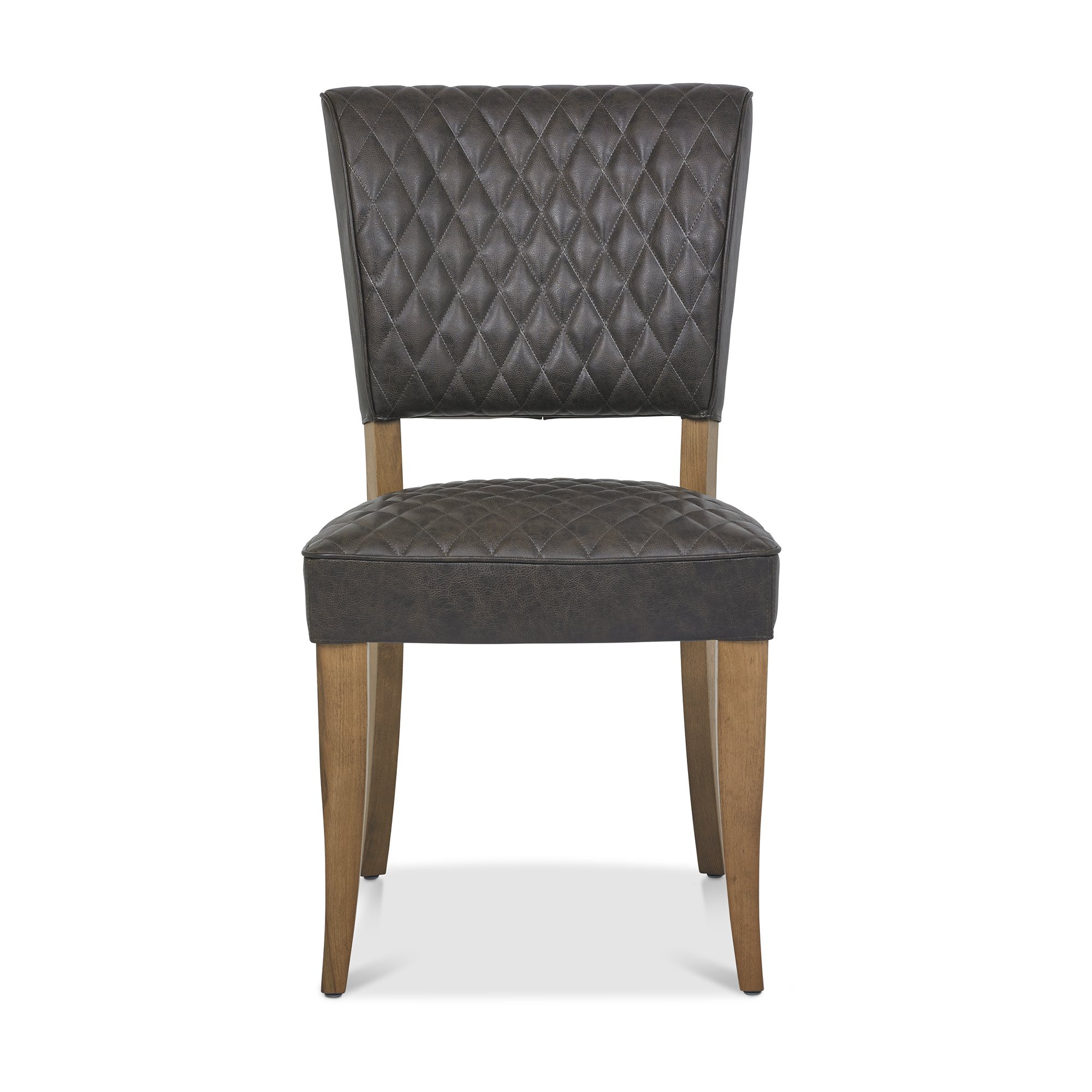 Home Origins Constable Rustic Oak Upholstered Chair- Old West Vintage- front on