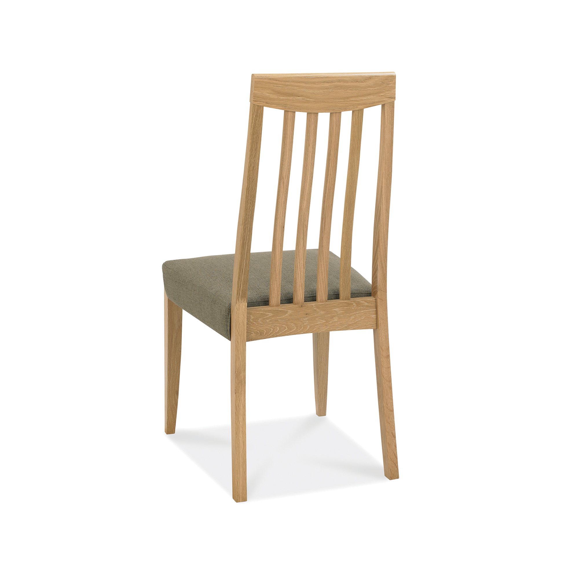 Jasper - Oak Slatted Dining Chair in a Black Gold Fabric (Pair)