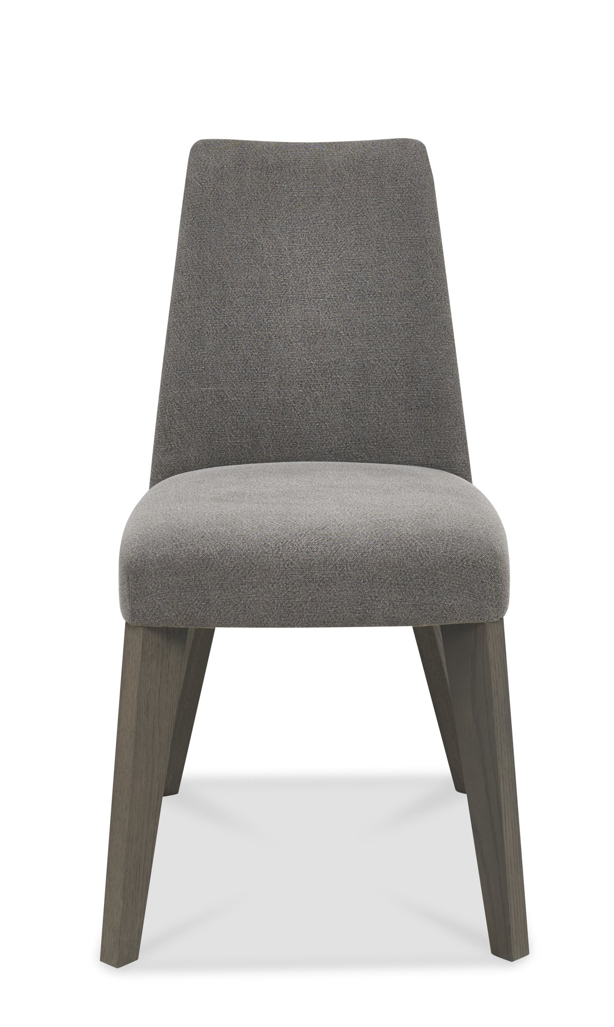 Home Origins Garner Aged Oak Upholstered Smoke Grey Chairs - front on