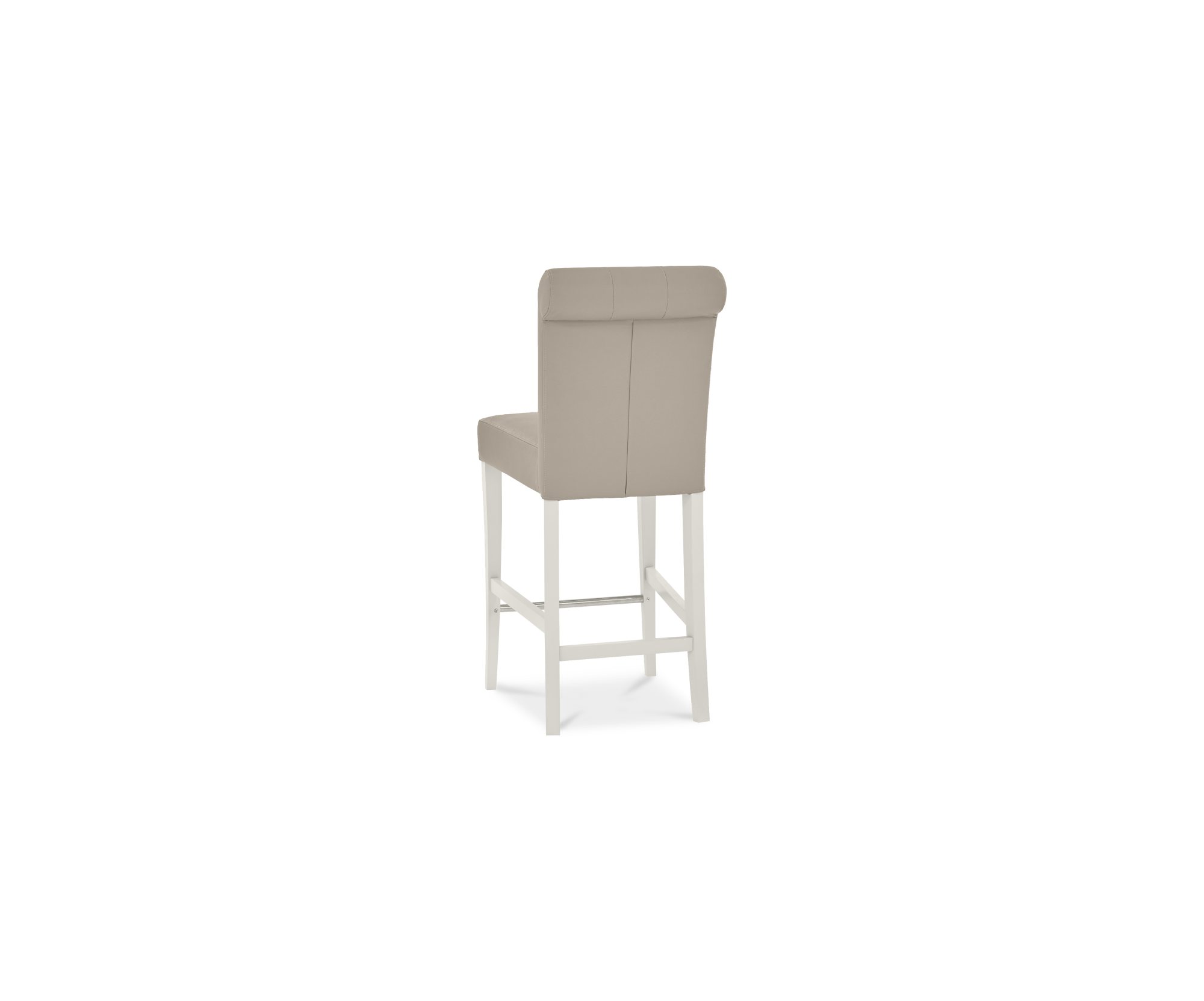Miller - Grey Washed Oak Bar Stool in Grey Bonded Leather (Pair)