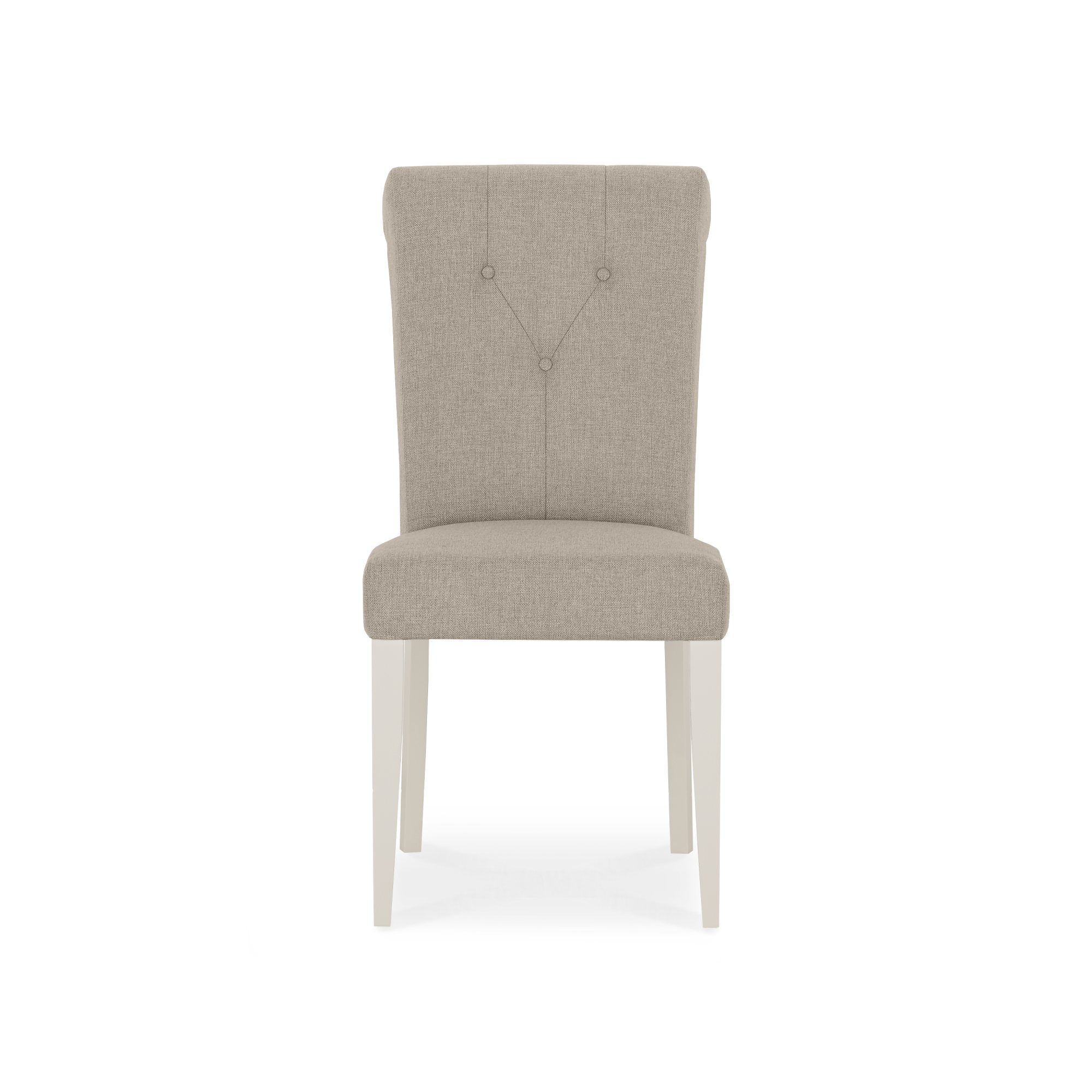 Miller - Grey Washed Oak Dining Chair in Pebble Grey Fabric (Pair)