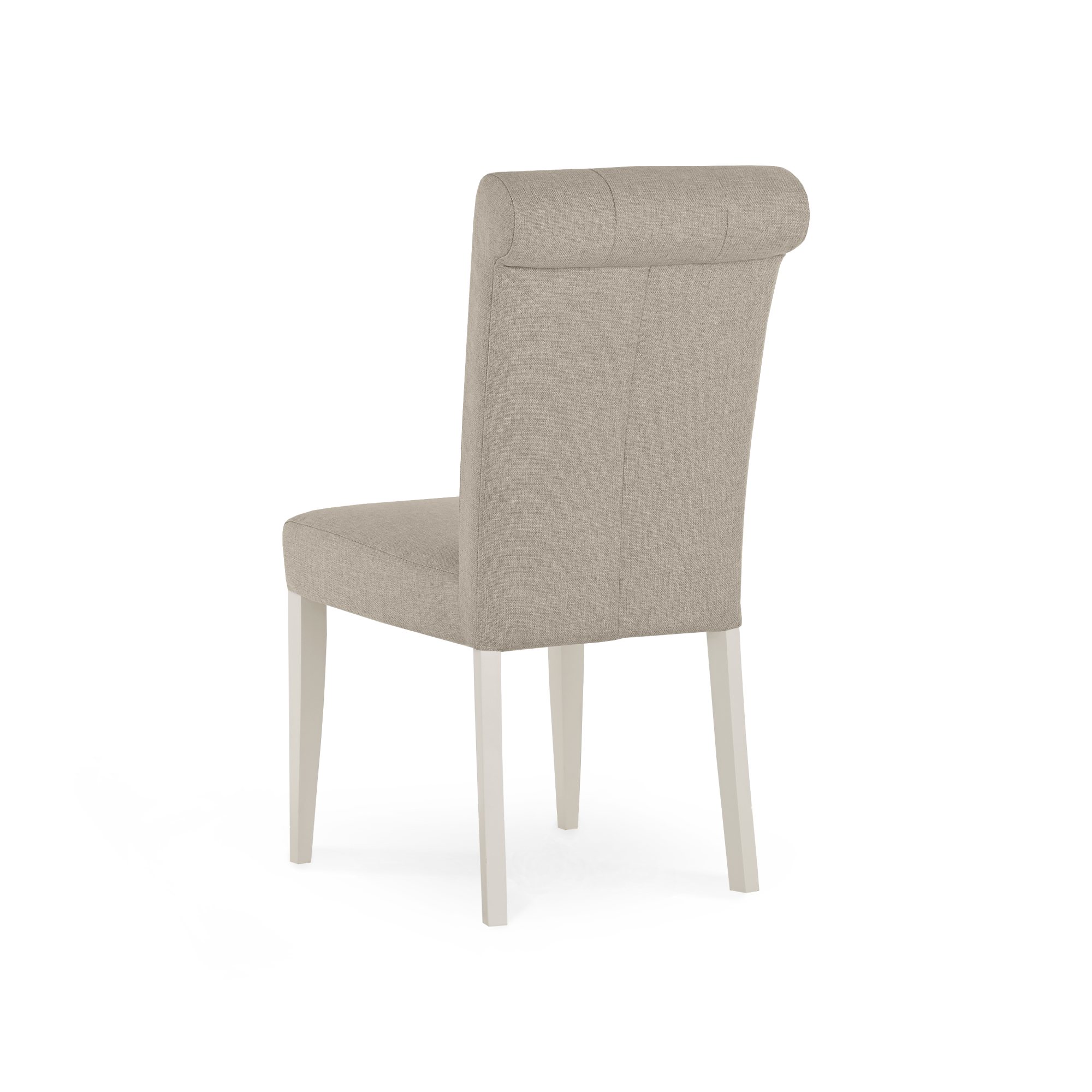 Miller - Grey Washed Oak Dining Chair in Pebble Grey Fabric (Pair)