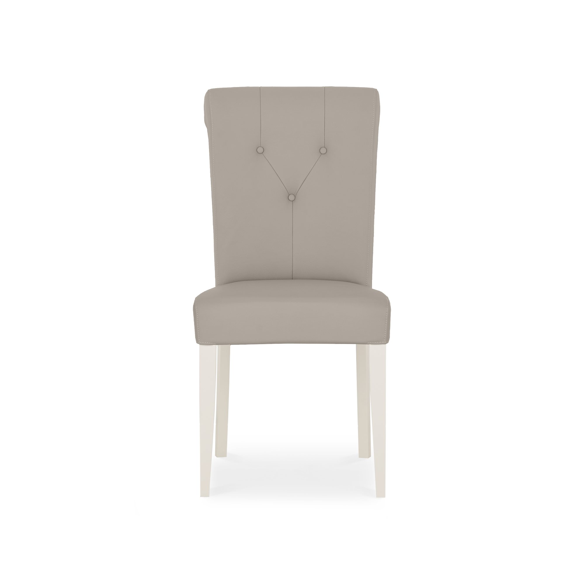 Miller - Grey Washed Oak Dining Chair in Grey Bonded Leather (Pair)