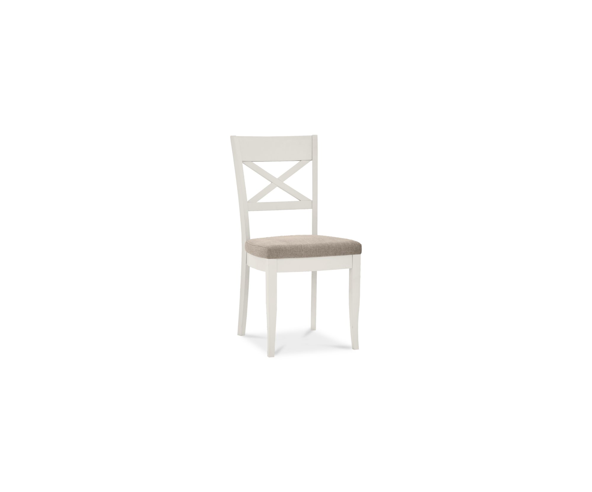 Miller - Soft Grey X Back Dining Chair in Pebble Grey Fabric (Pair)