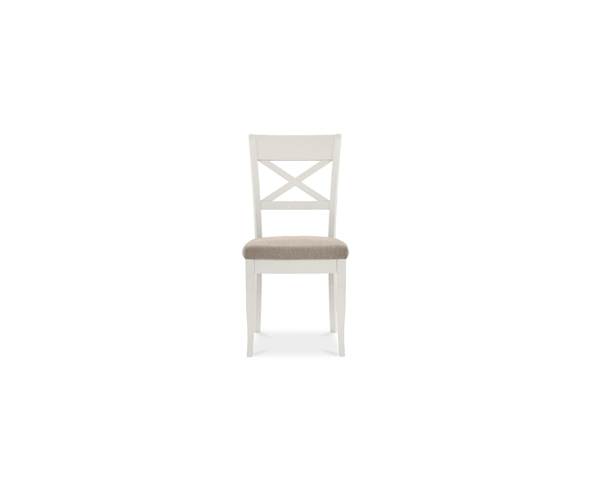 Miller - Soft Grey X Back Dining Chair in Pebble Grey Fabric (Pair)