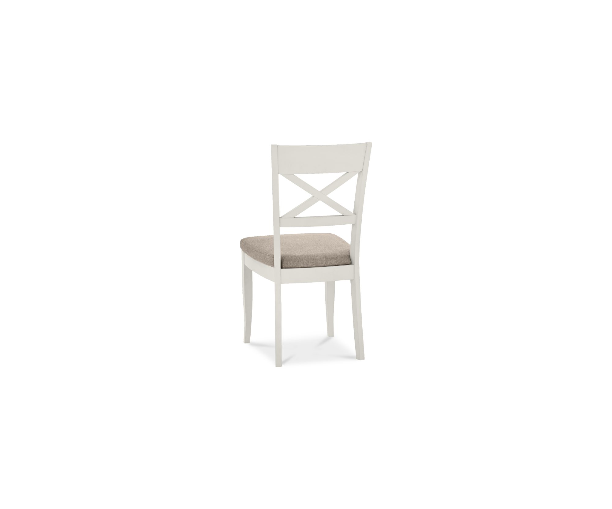 Miller - Soft Grey X Back Dining Chair in Pebble Grey Fabric (Pair)