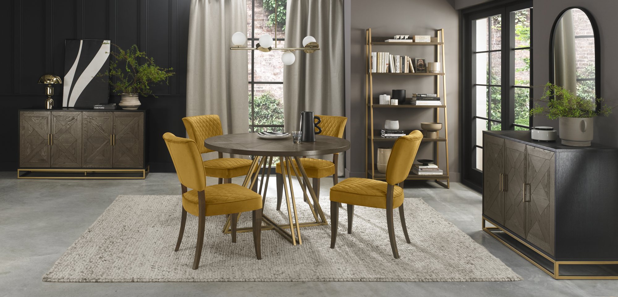 Varela - Fumed Oak 4 Seater Circular Dining Table