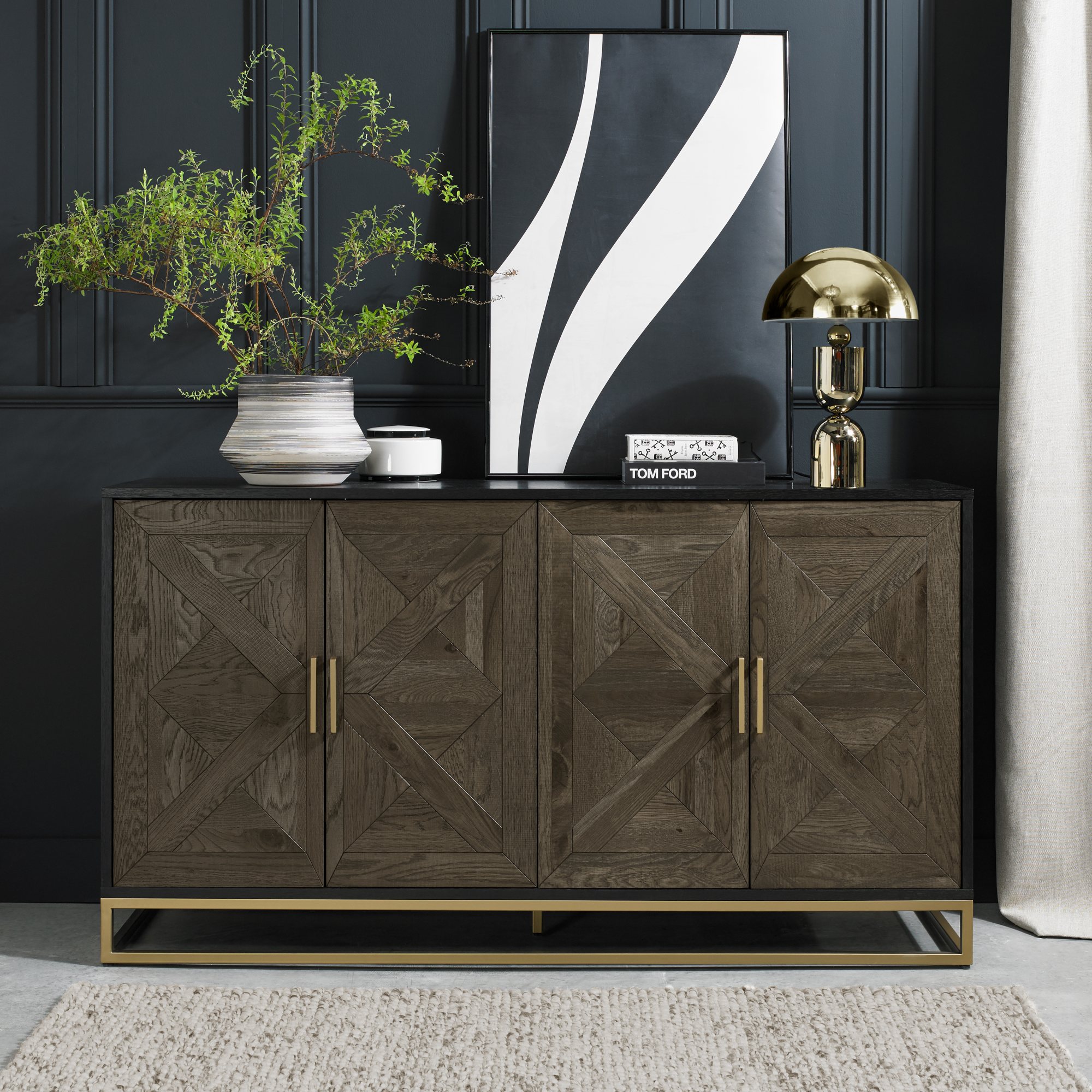 Varela Fumed Oak Wide Sideboard