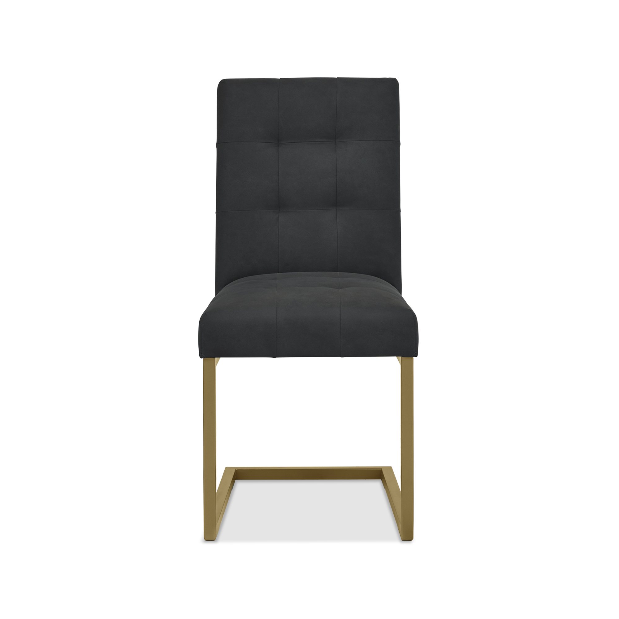 Varela - Cantilever Dining Chair in Black Fabric (Pair)