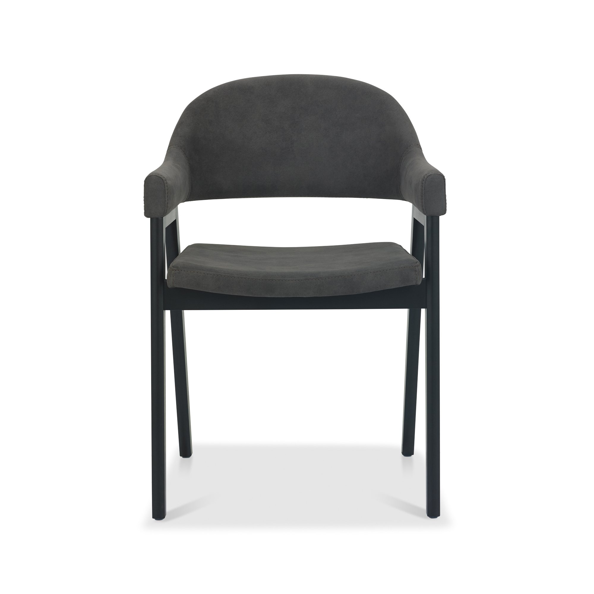 Rosen - Peppercorn Dining Arm Chair in Dark Grey Fabric (Pair)