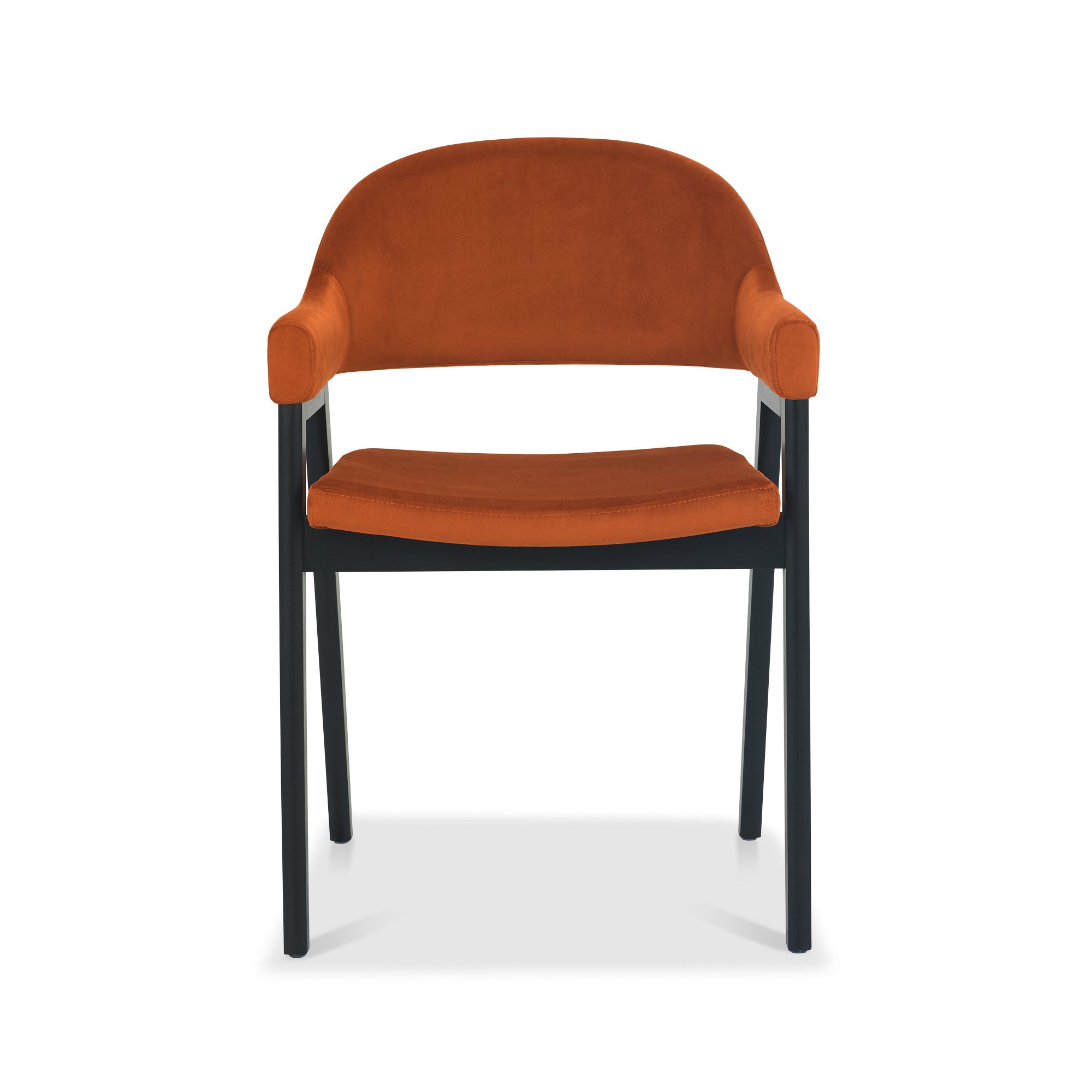Rosen - Peppercorn Dining Arm Chair in Rust Velvet (Pair)