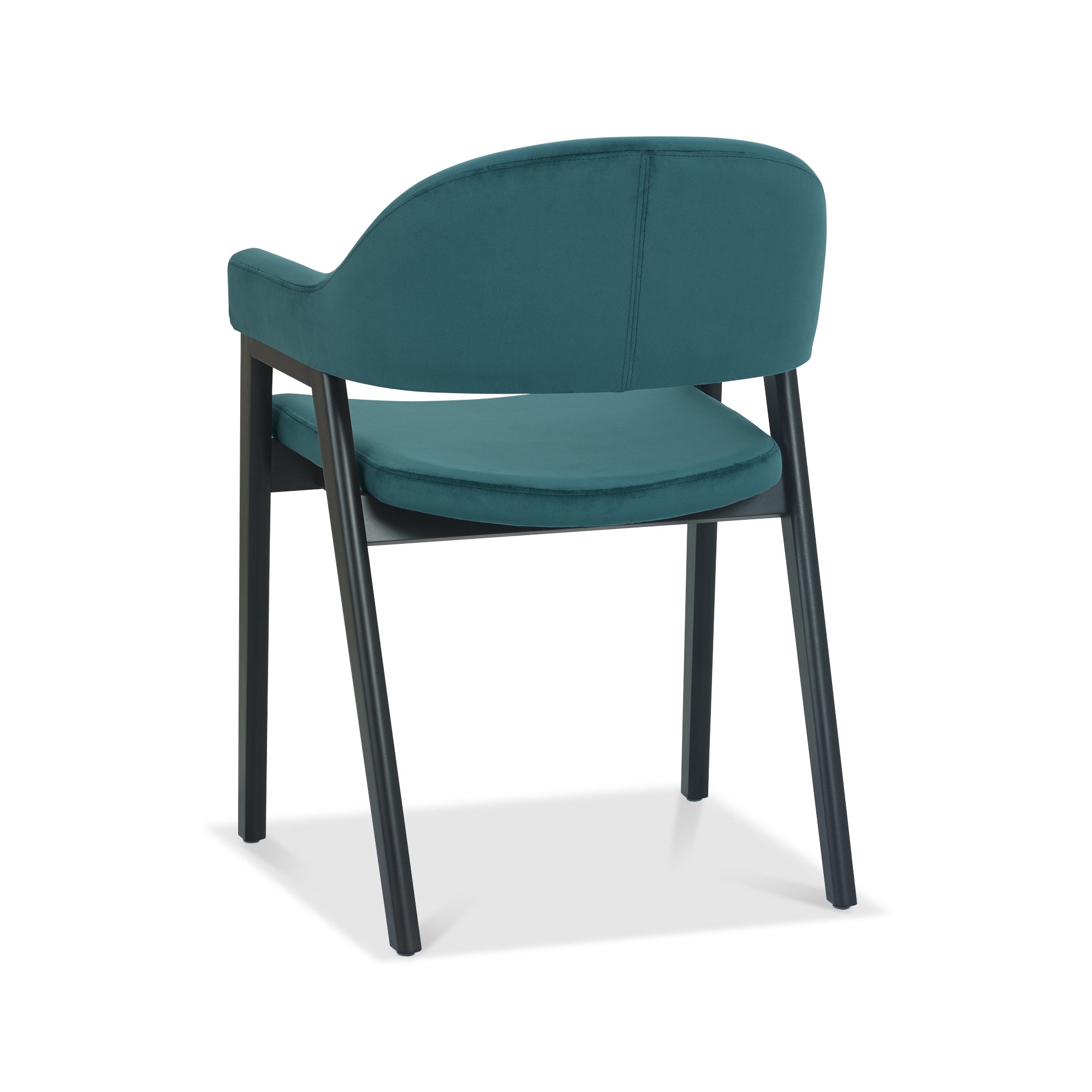 Rosen - Peppercorn Dining Arm Chair in Azure Velvet (Pair)