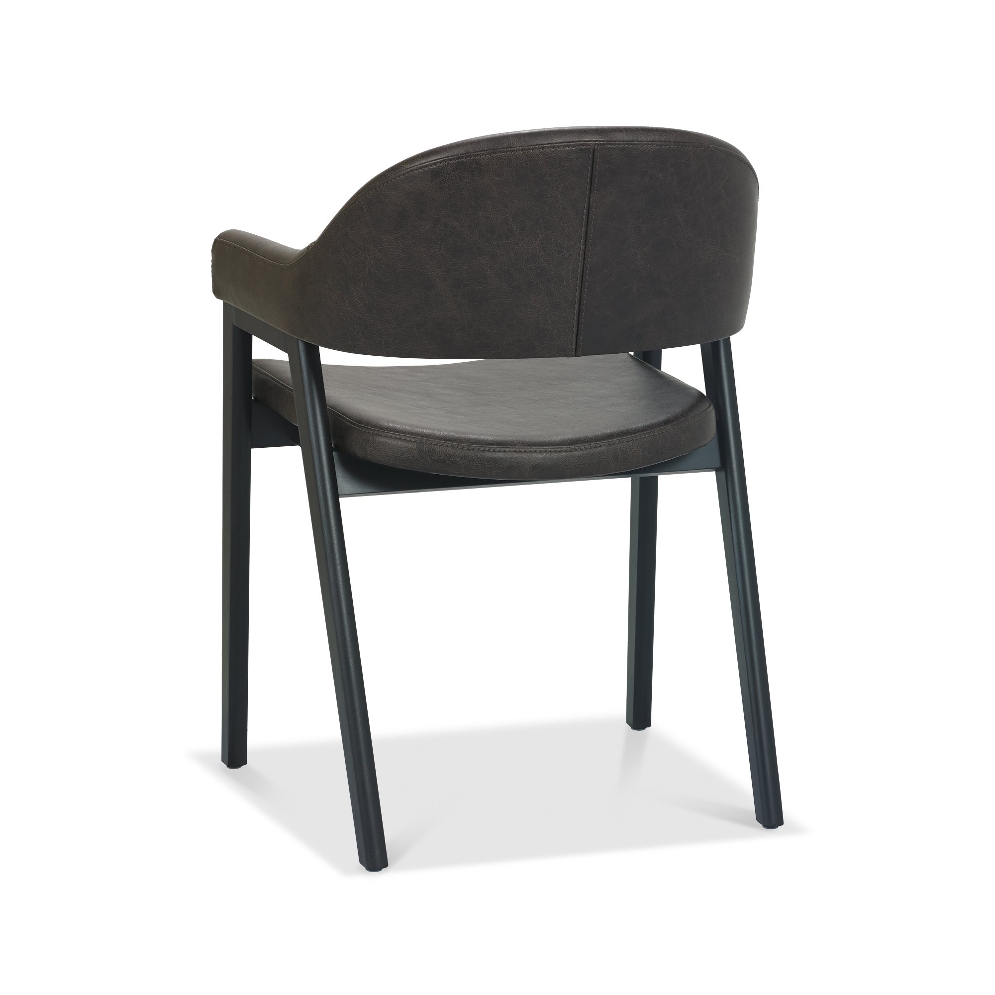 Rosen - Peppercorn Dining Arm Chair in Vintage Brown Bonded Leather (Pair)