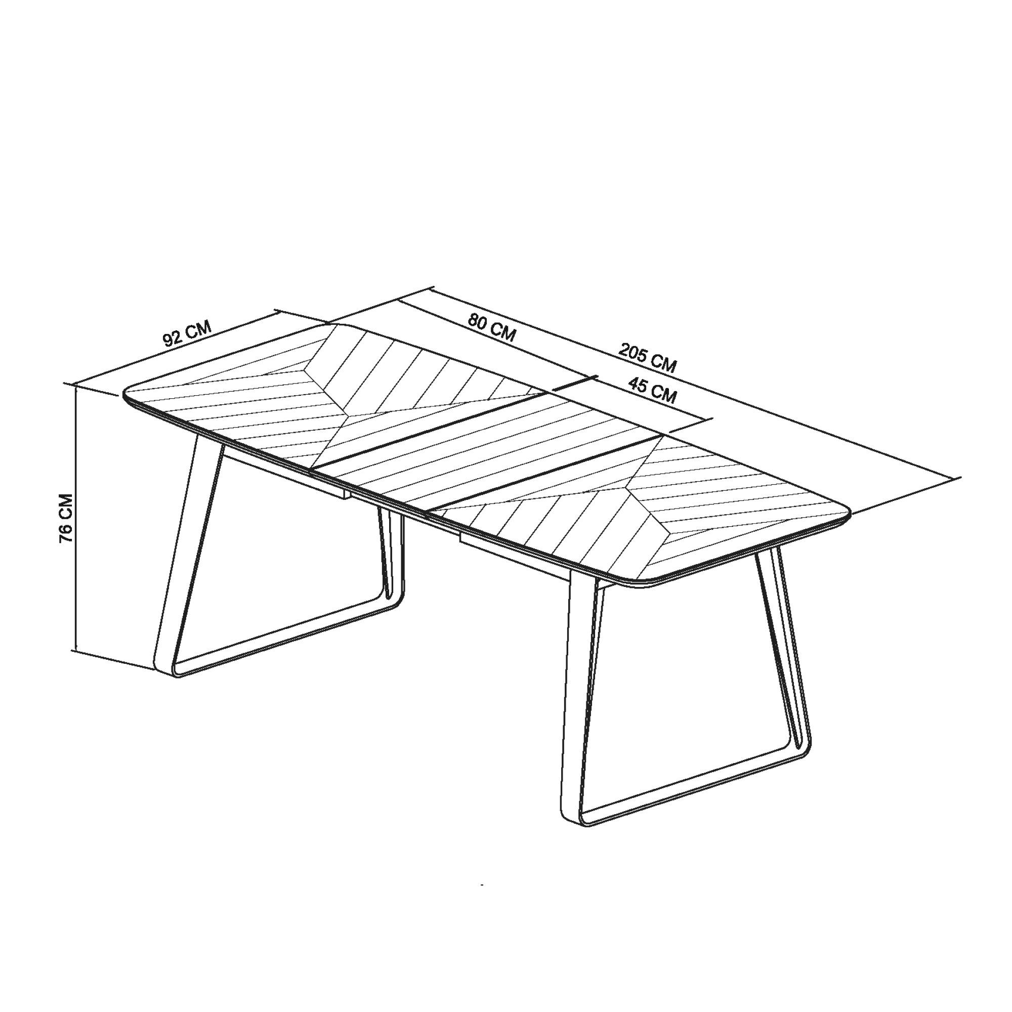 Castello - Weathered Oak 4-6 Seater Extendable Dining Table