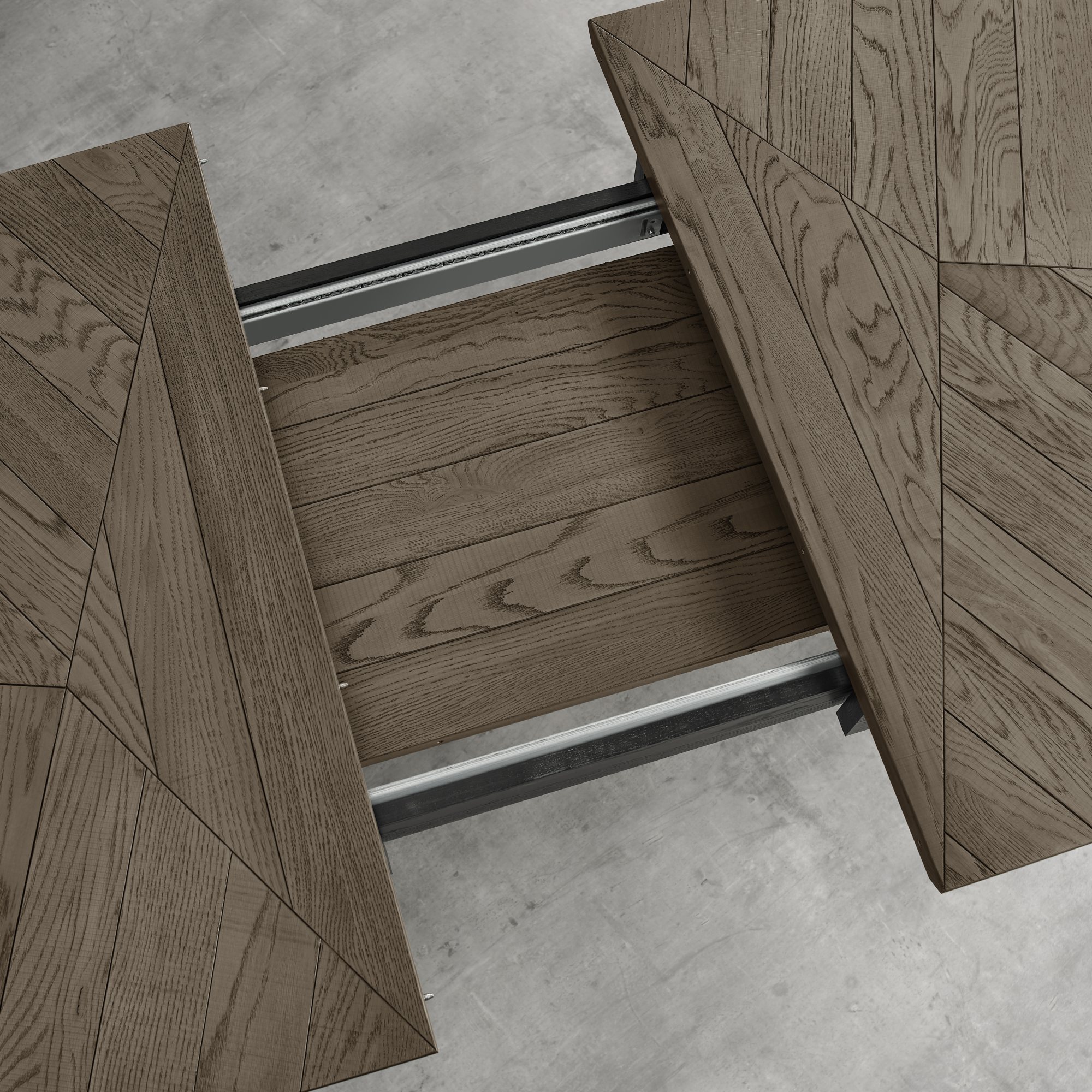 Castello - Weathered Oak 4-6 Seater Extendable Dining Table