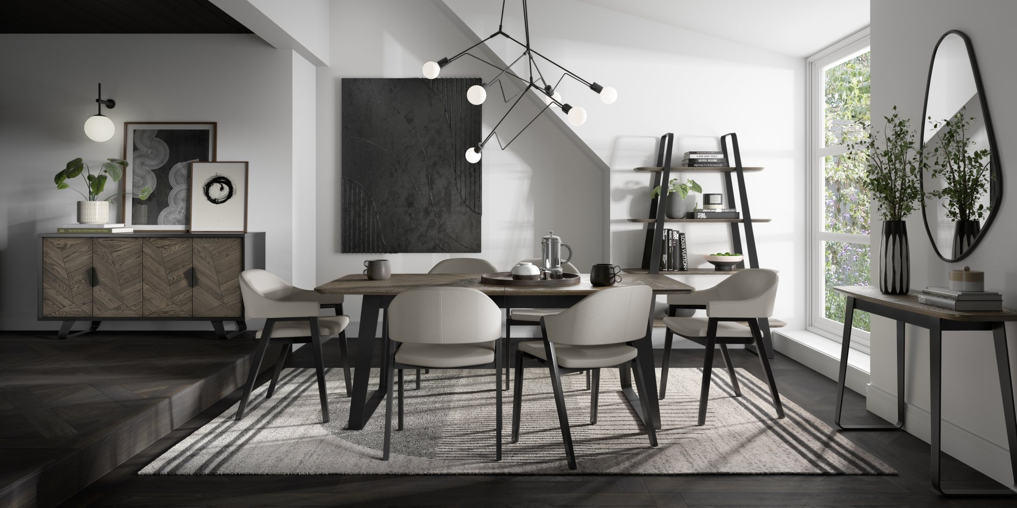 Castello - Weathered Oak 6-8 Seater Extendable Dining Table