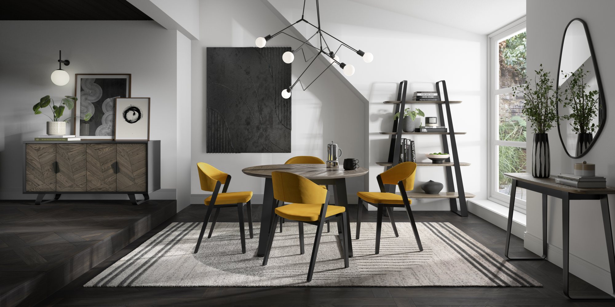 Castello - Weathered Oak Open Display Unit