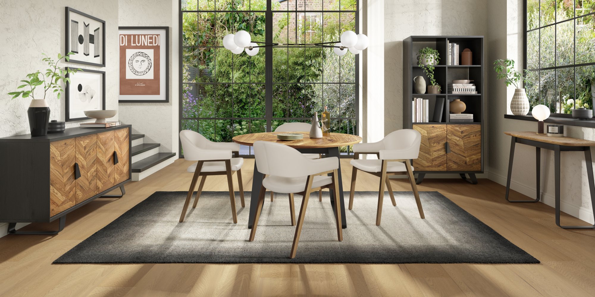 Castello - Rustic Oak 4 Seater Circular Dining Table