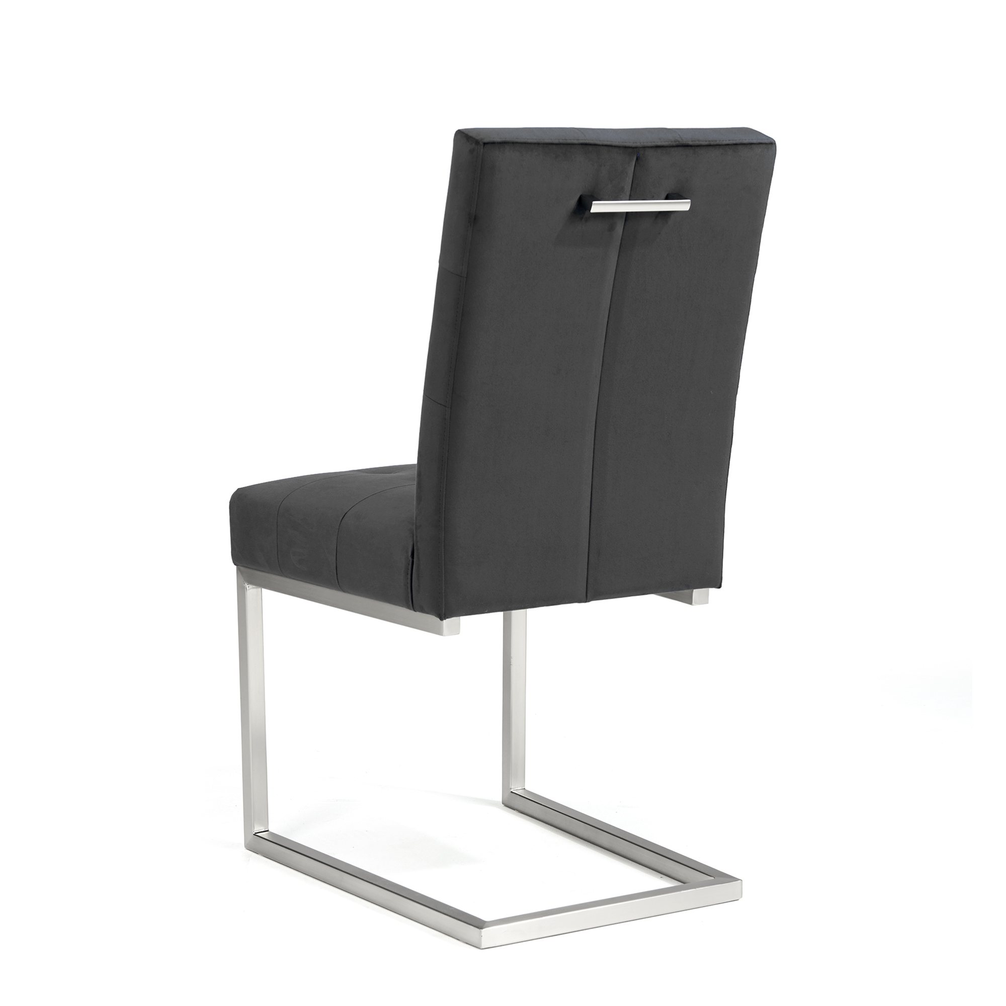 Turner - Cantilever Dining Chair in Metal Velvet (Pair)