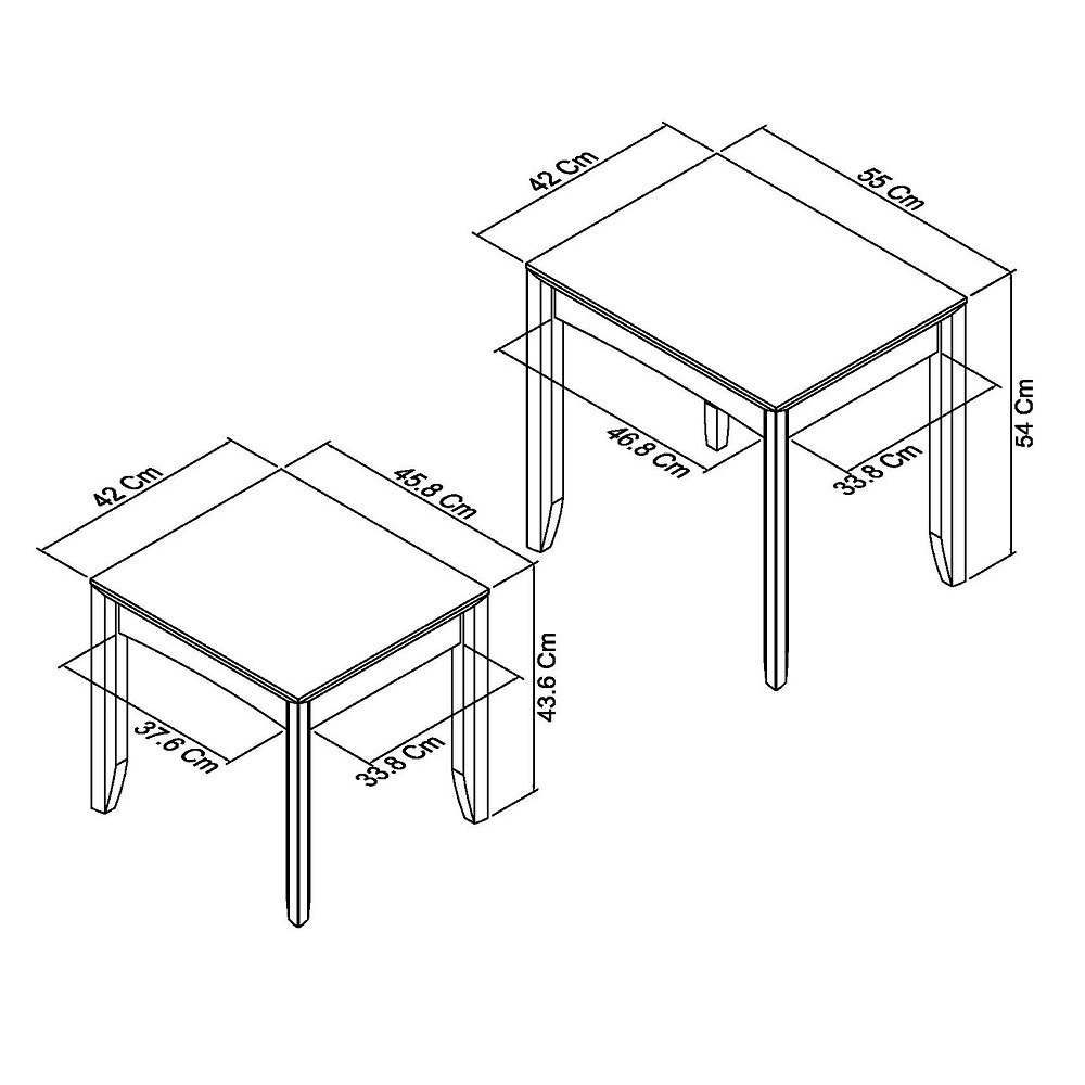Jasper - Oak Nest of Lamp Tables