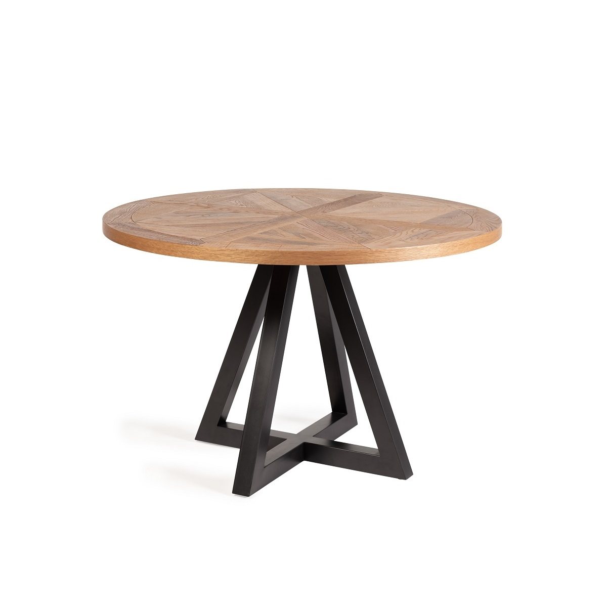 Lowry - Rustic Oak 4 Seater Circular Dining Table